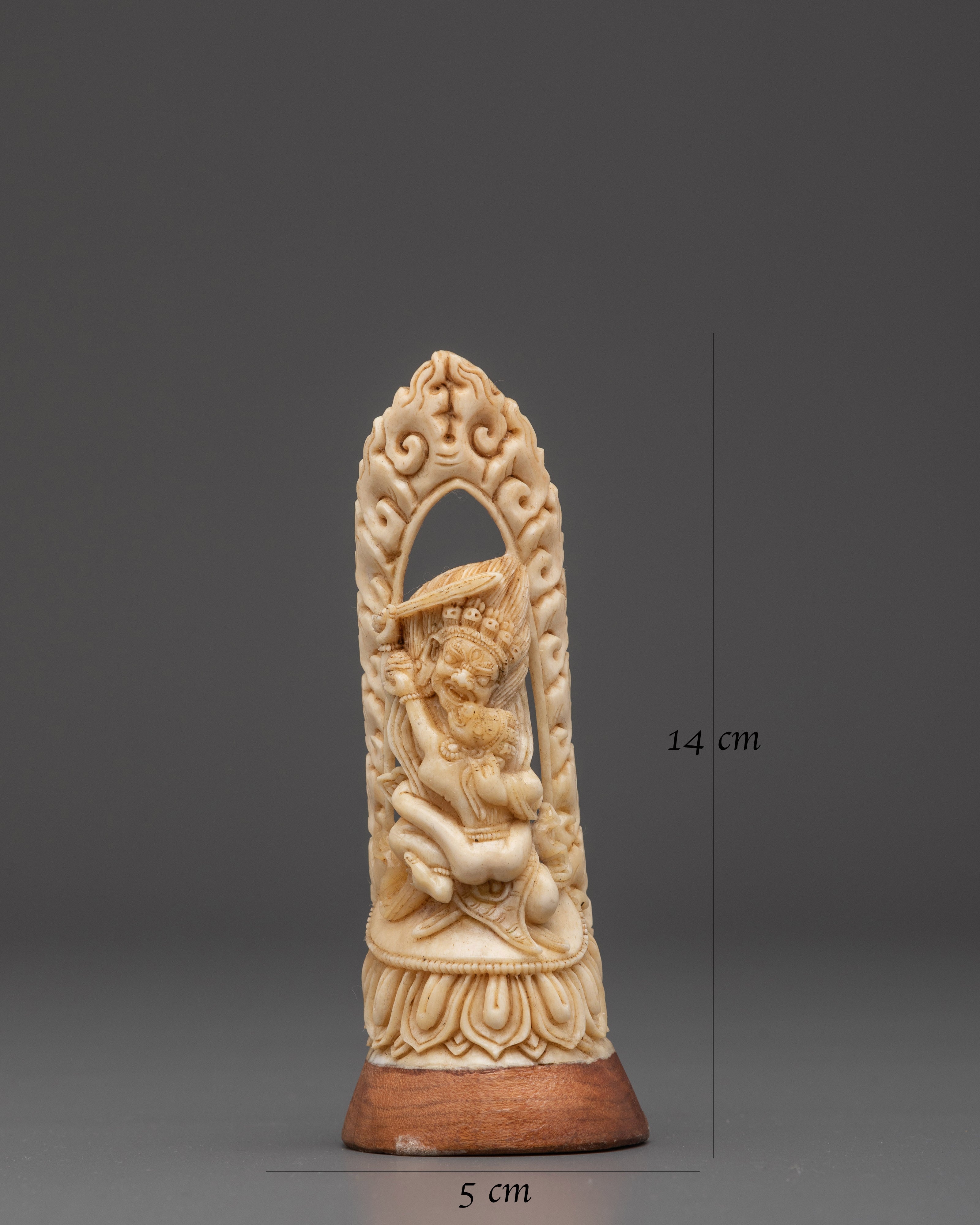Buddhist Deity Achala Bone Craving | Tibetan Ritual Sculpture