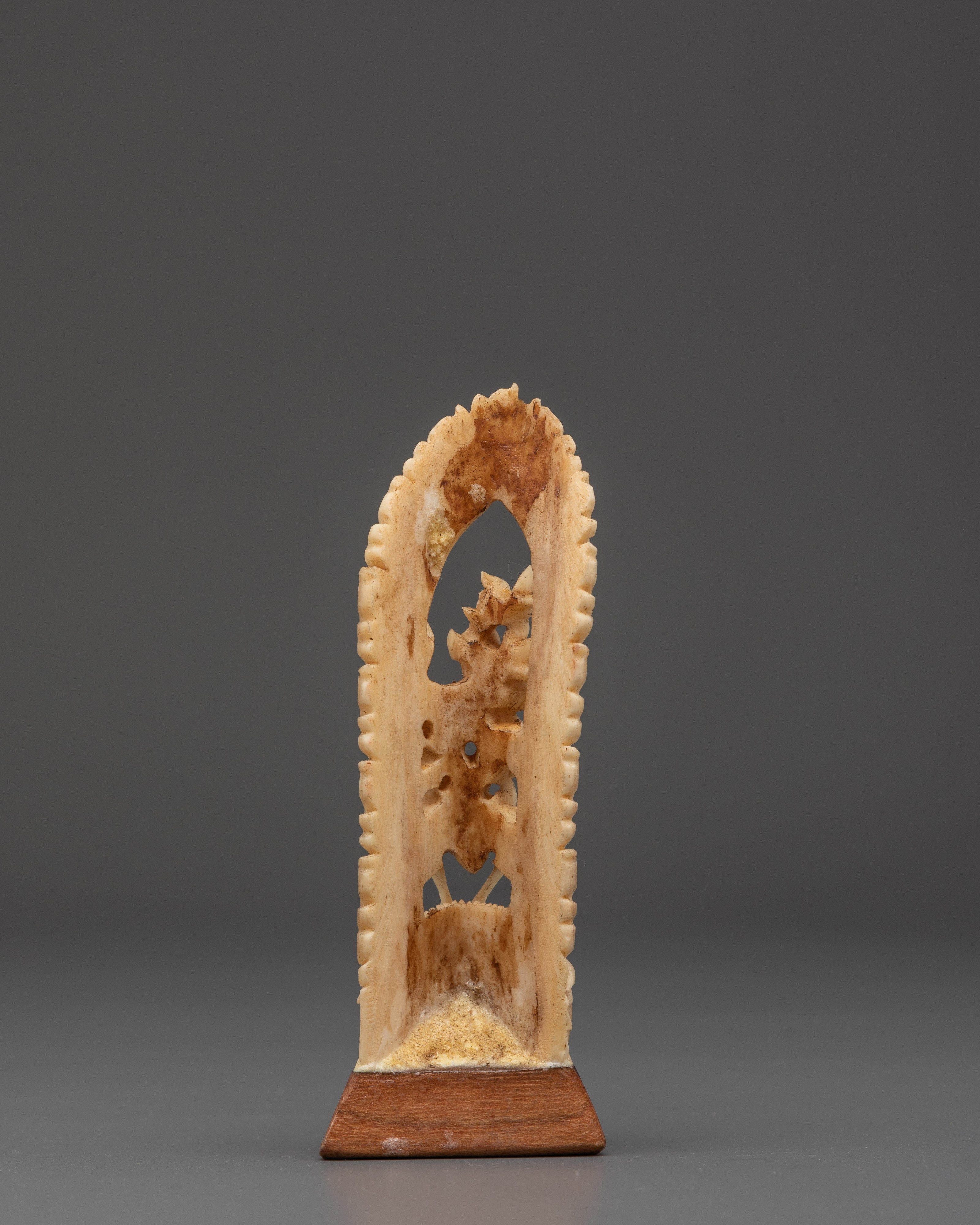 Tibetan Bone Carving of Chitipati | Buddhist Skeleton Deity Sculpture