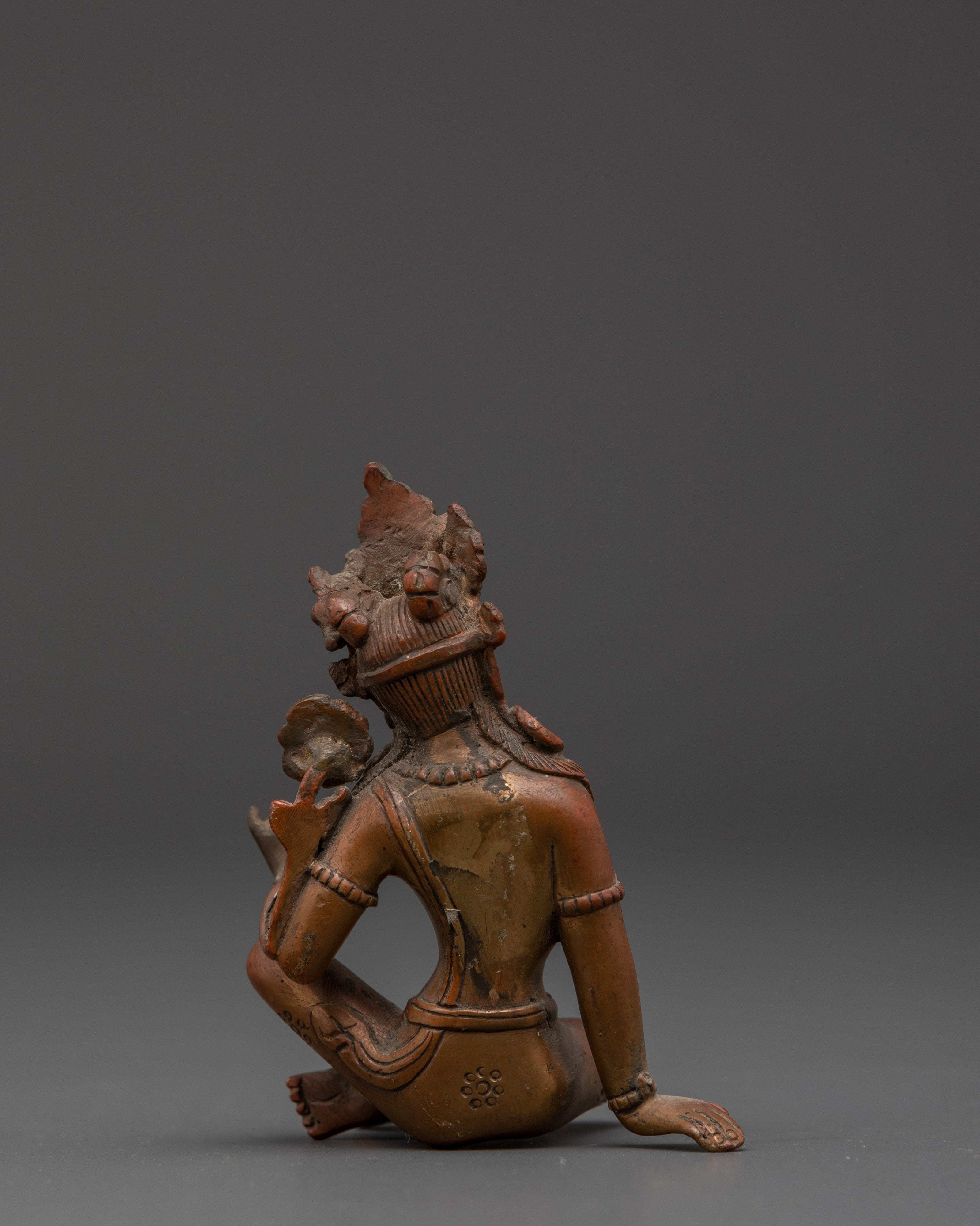 Compassionate Protector Green Tara | Tibetan Buddhist Oxidized Copper Statue