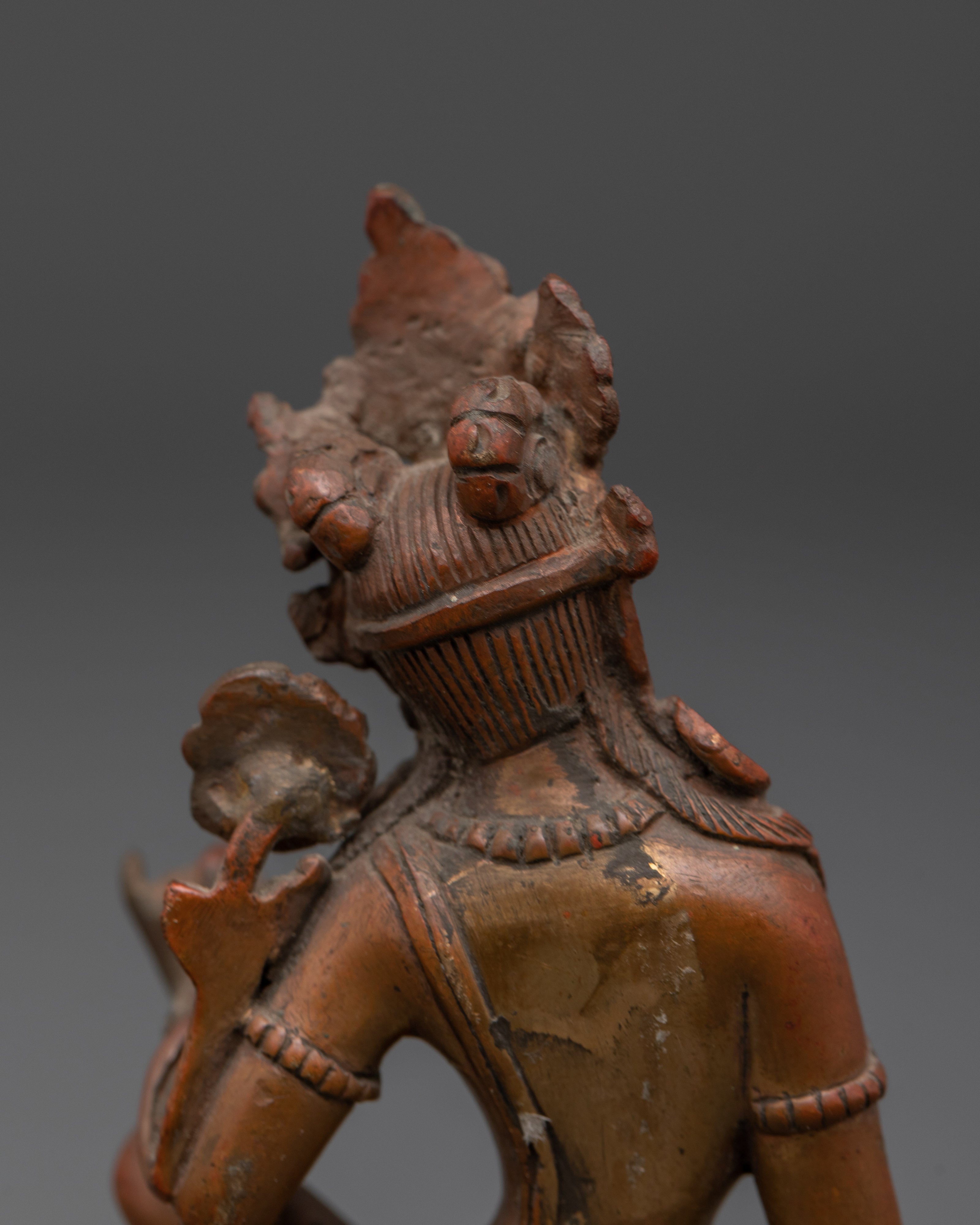 Compassionate Protector Green Tara | Tibetan Buddhist Oxidized Copper Statue