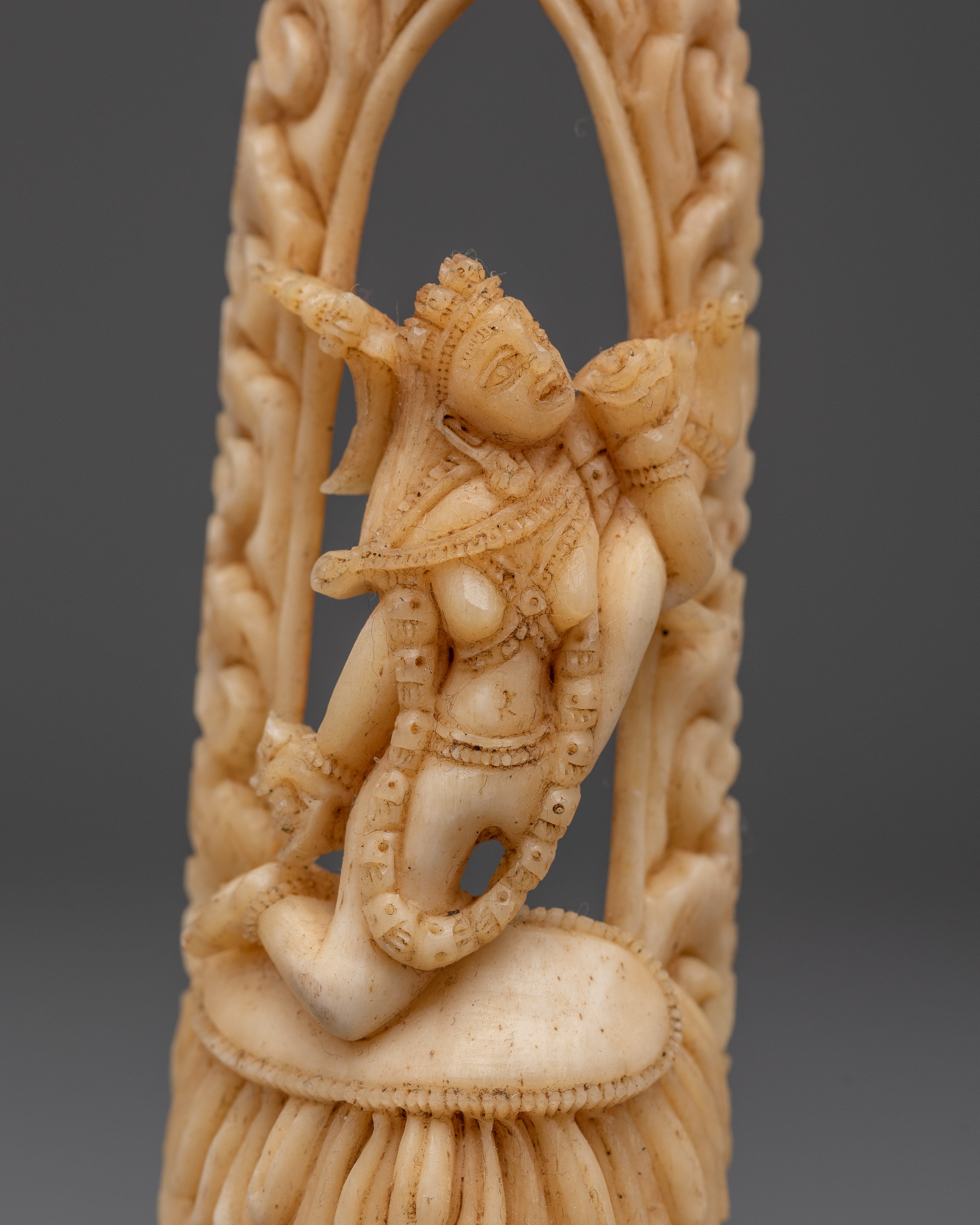 Tibetan Bone Craving Art | Handcrafted Buddhist Ritual Sculpture