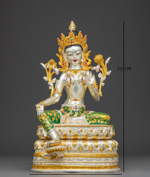 39cm Green Tara Statue | Symbol of Prosperity and Protection