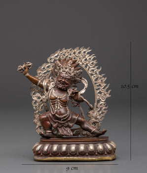 Vajrapani Copper Statue | Buddhist Protector Deity Sculpture