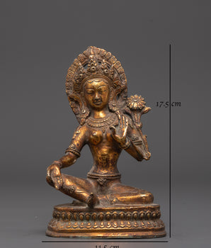 Green Tara Goddess Buddhism Statue | Embodiment of Compassion and Swift Protection