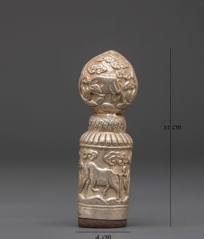 Buddhist Auspicious Seal | Sacred Tibetan Ritual Artifact
