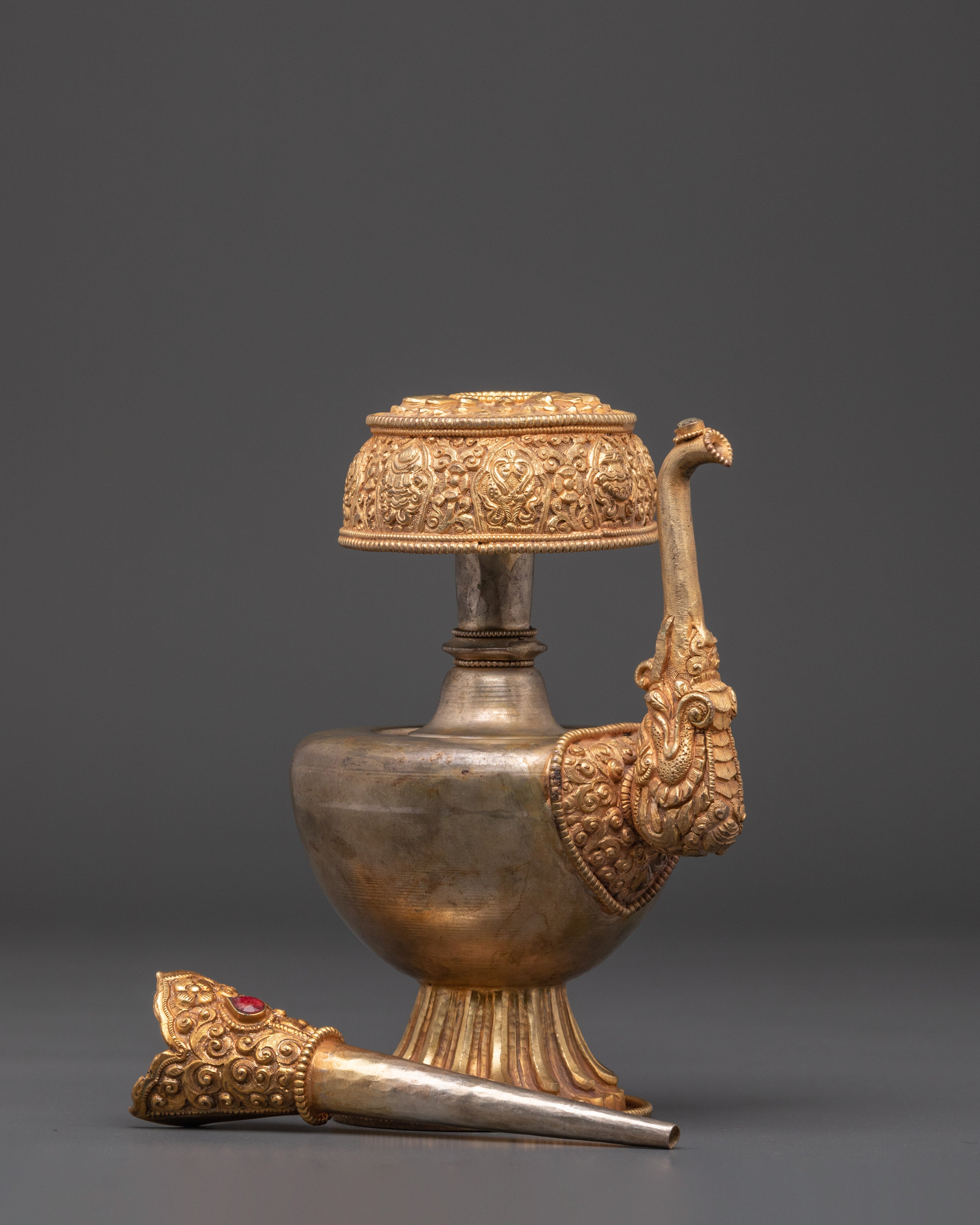 Handcrafted Bhumba for Buddhist Rituals | Tibetan Ritual Vessel for Puja
