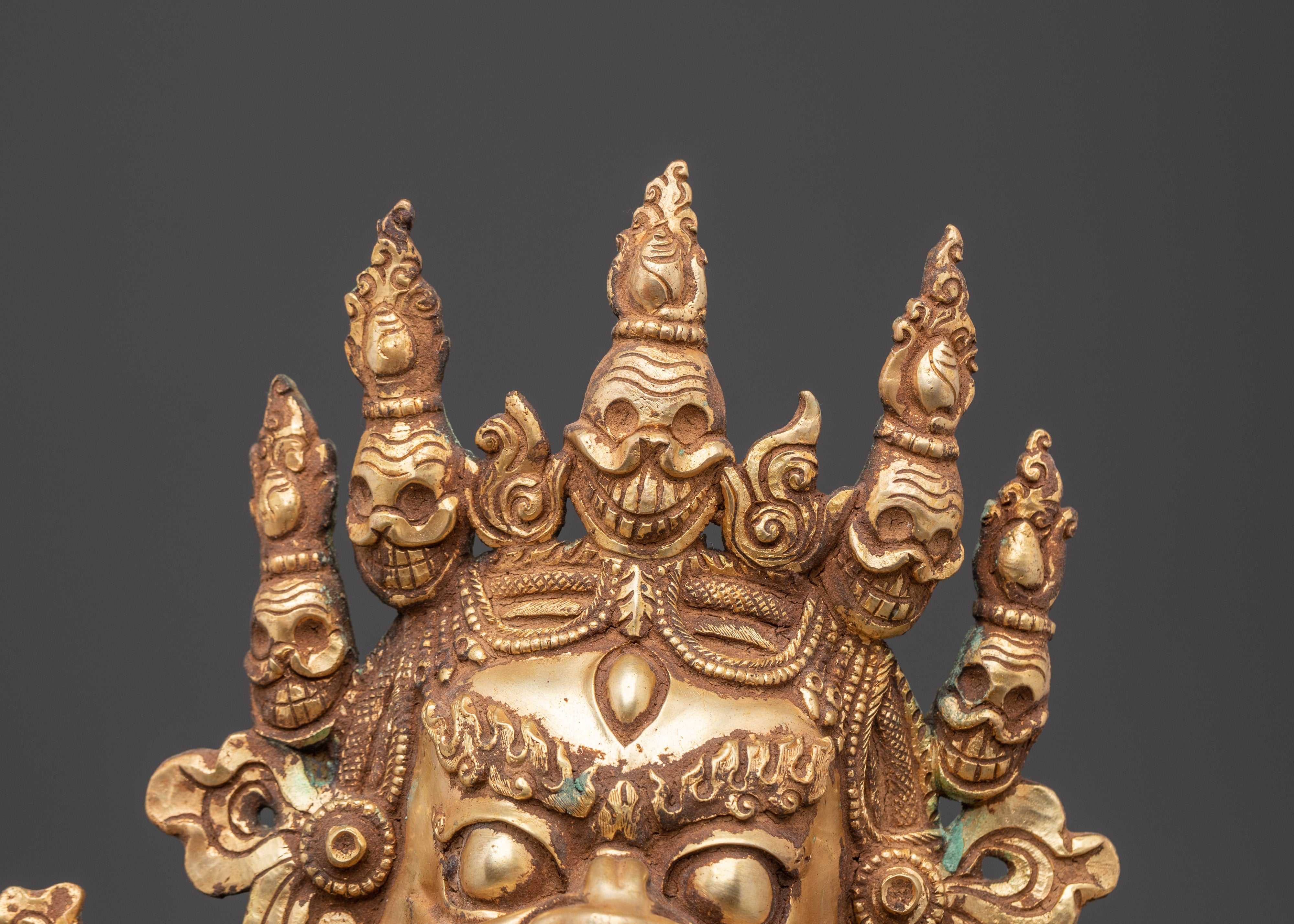 Handcrafted Mahakala Head Decor | Protector Deity