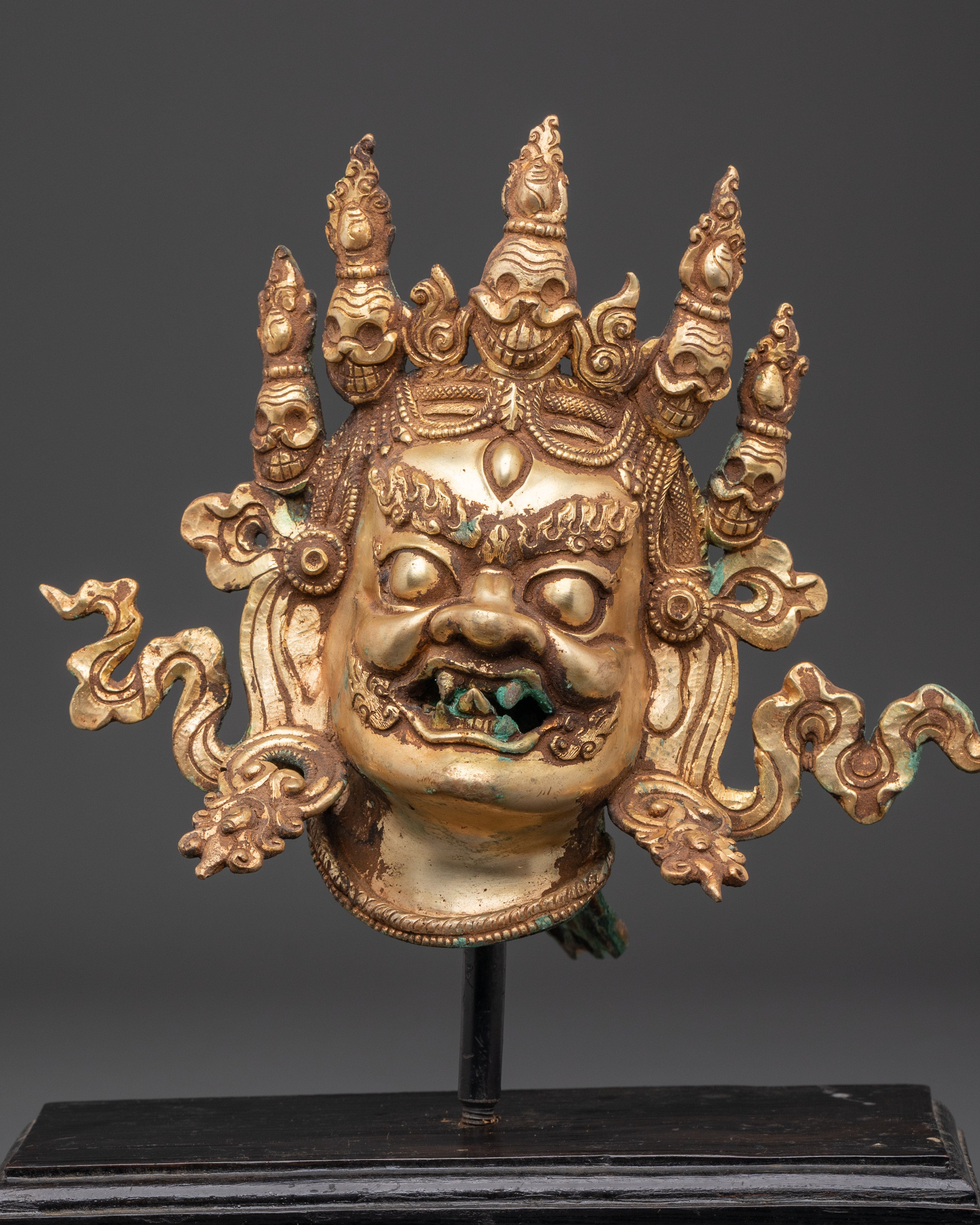 Handcrafted Mahakala Head Decor | Protector Deity