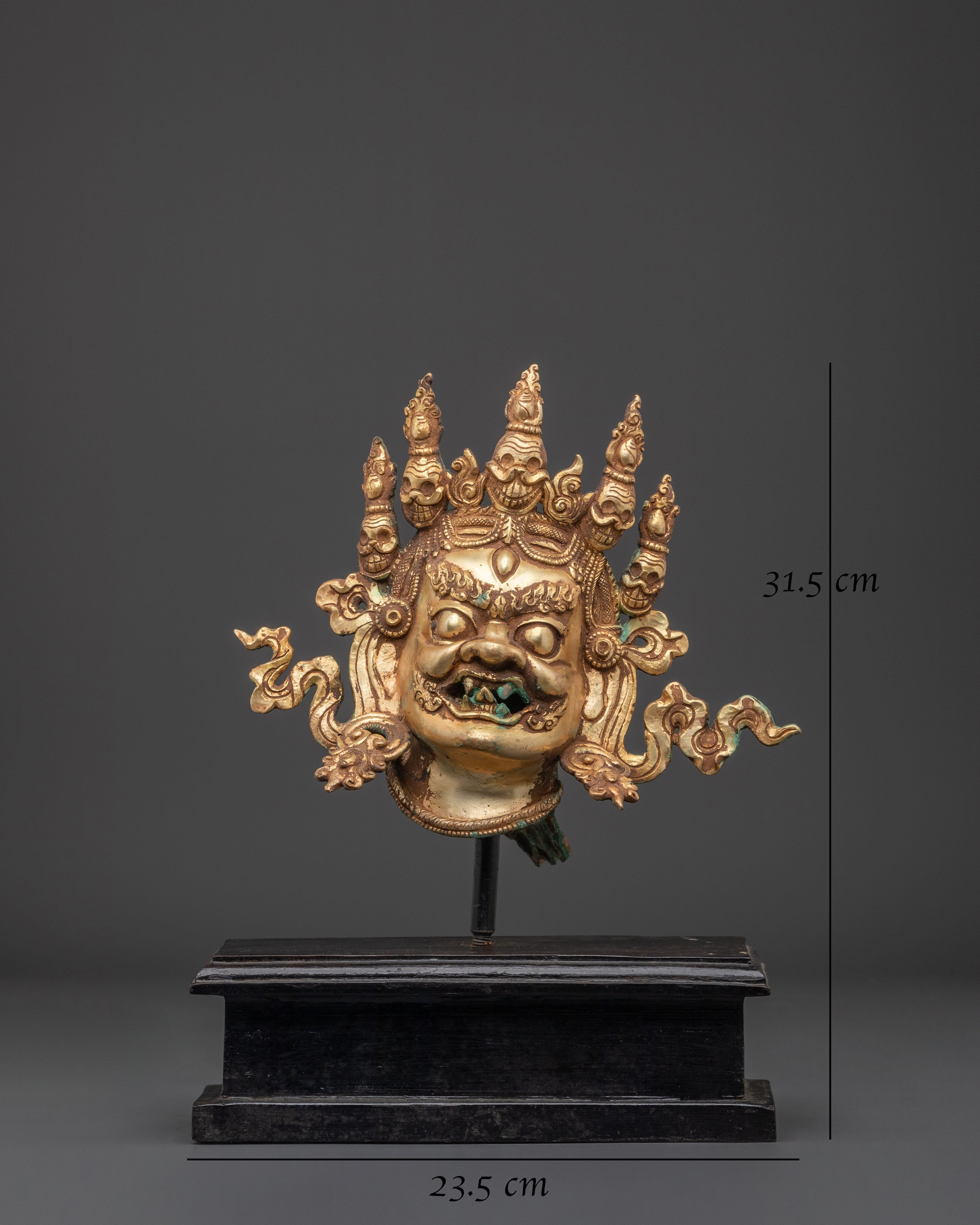 Handcrafted Mahakala Head Decor | Protector Deity