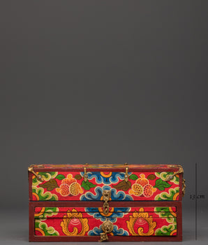 Tibetan Treasure Box with Buddha Statue | Handcrafted Spiritual Gift