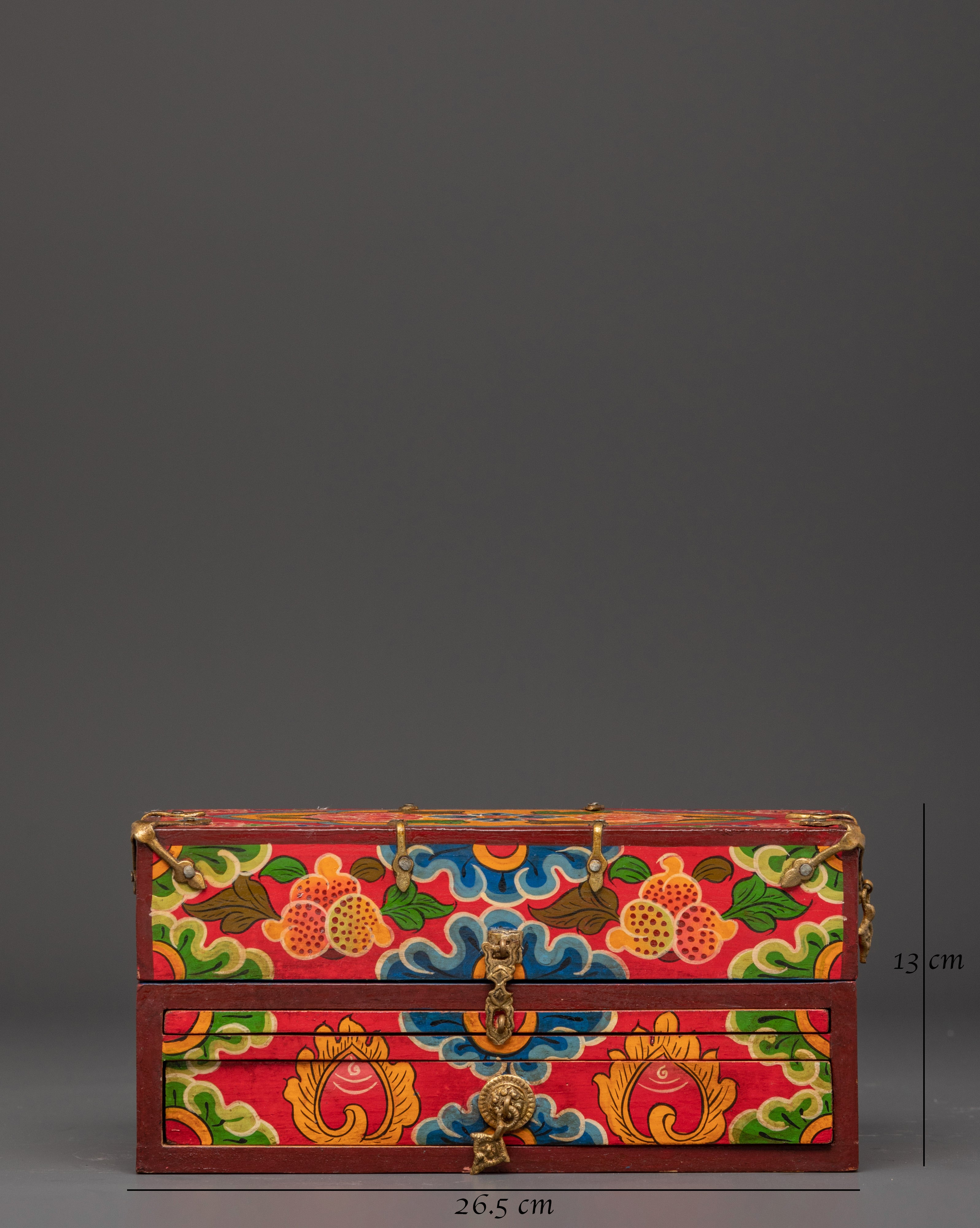 Tibetan Treasure Box with Buddha Statue | Handcrafted Spiritual Gift
