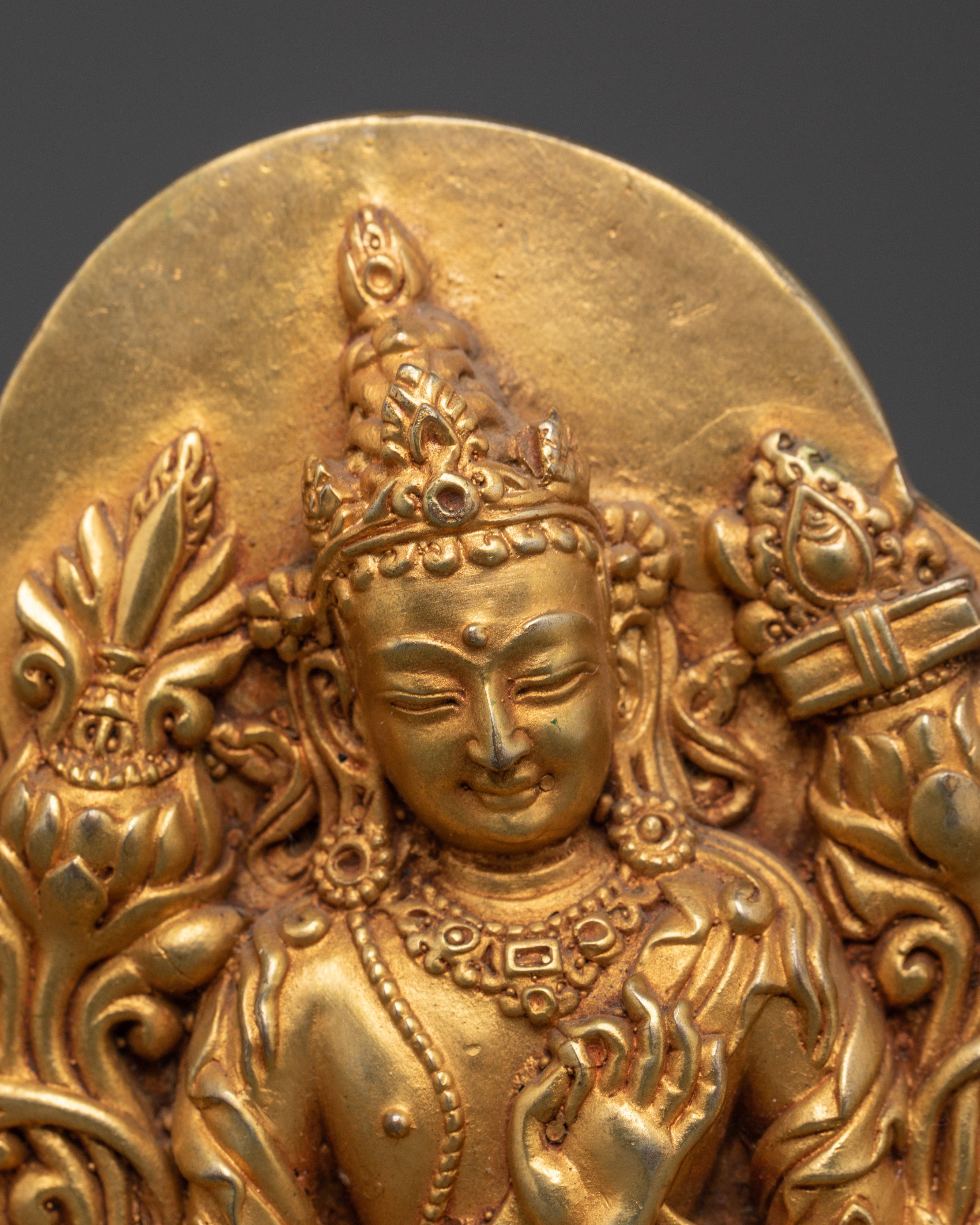 Wisdom Deity Manjushri Figurine | Buddhist Statue for Enlightenment