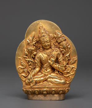 Wisdom Deity Manjushri Figurine | Buddhist Statue for Enlightenment