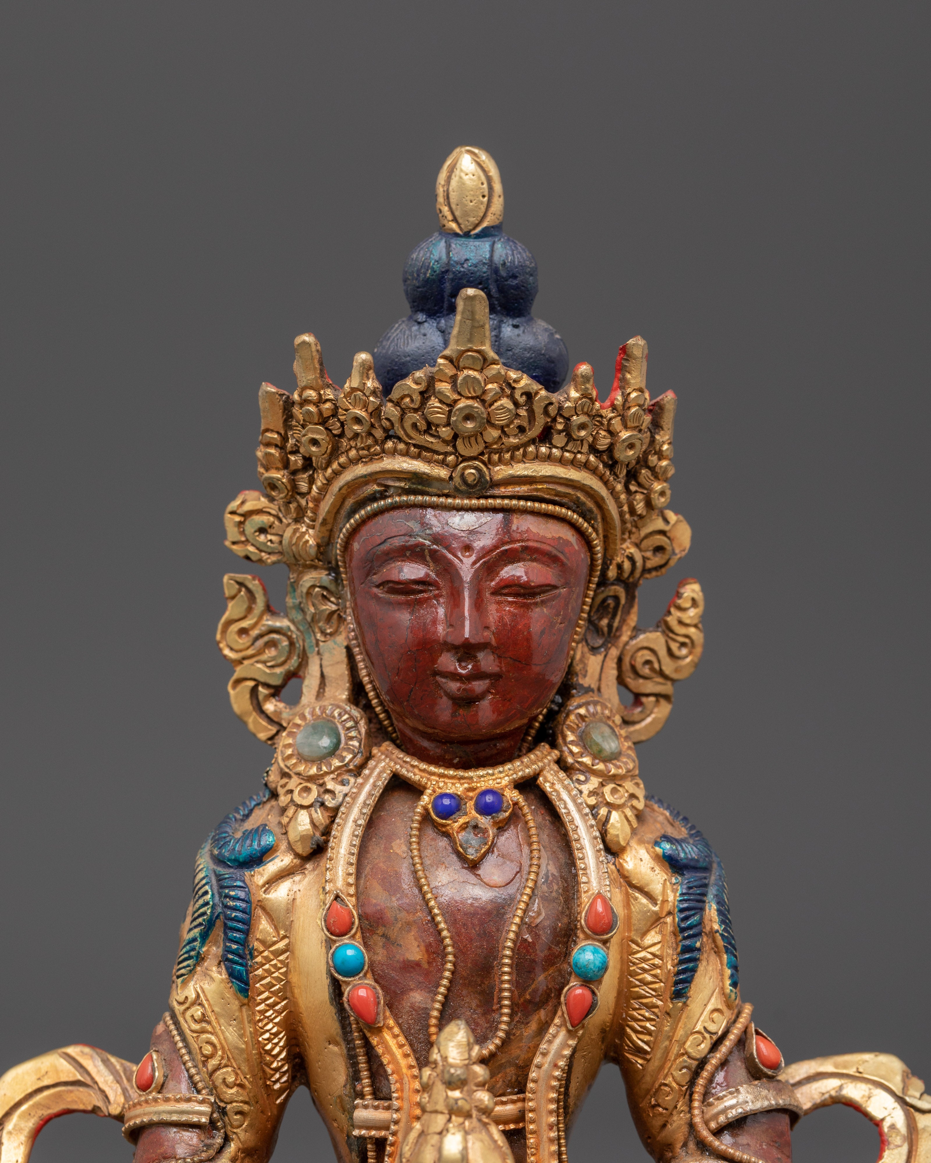 Tibetan Handcrafted Amitayus Statue | Symbol of Vitality and Longevity