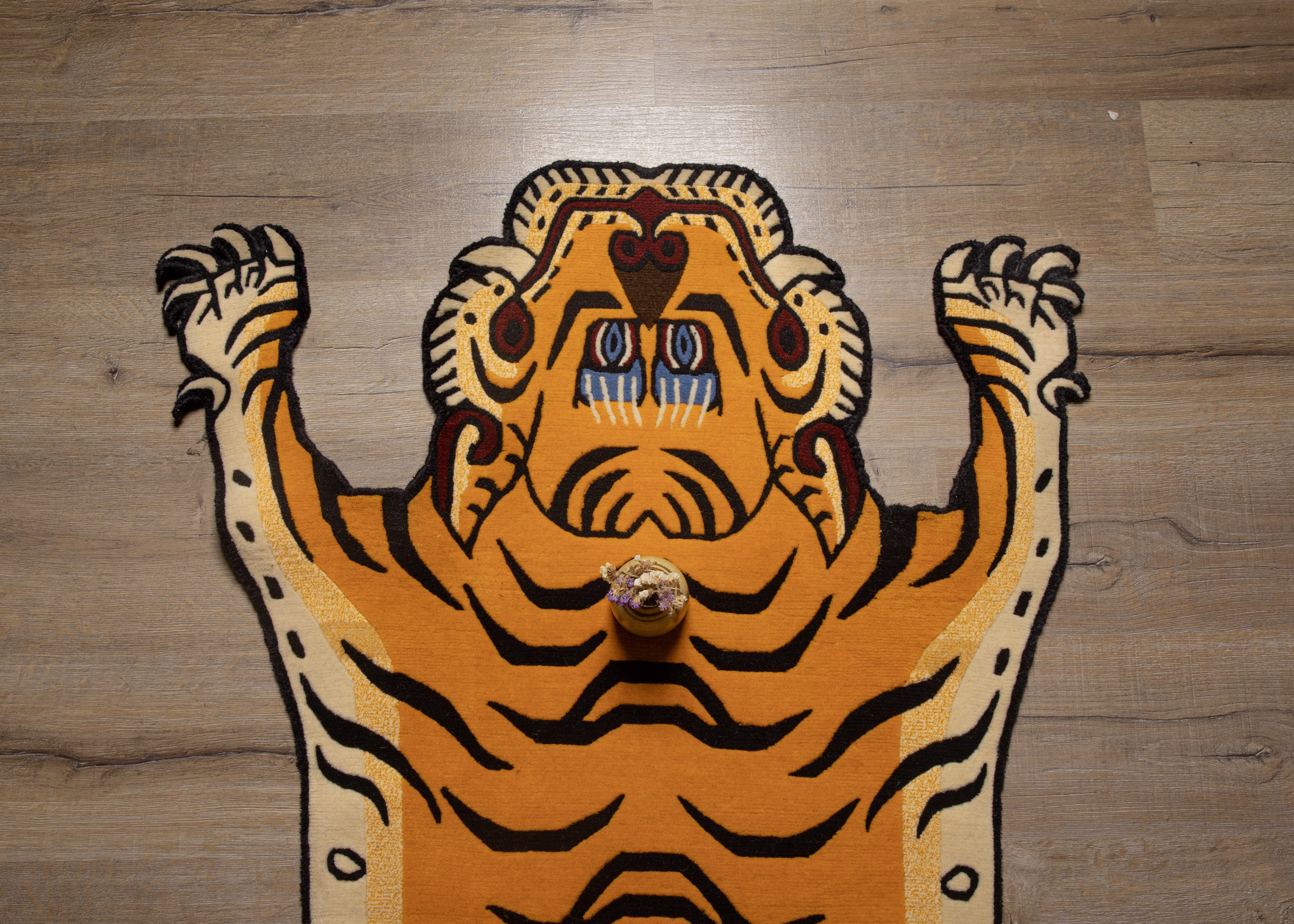 Tiger Rug for Home Decor | Tibetan Wool Rug