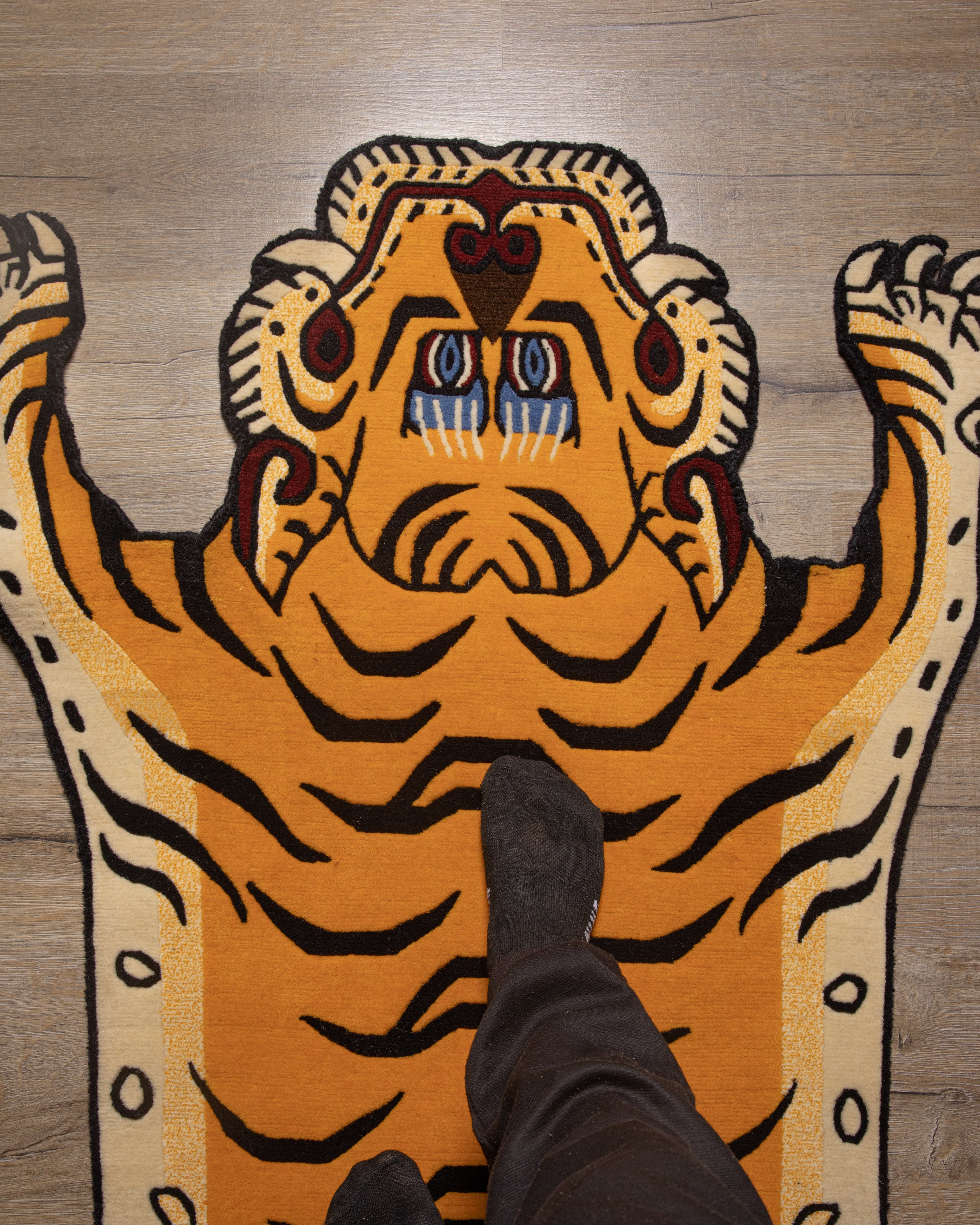 Tiger Rug for Home Decor | Tibetan Wool Rug