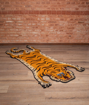 Tiger Rug for Home Decor | Tibetan Wool Rug