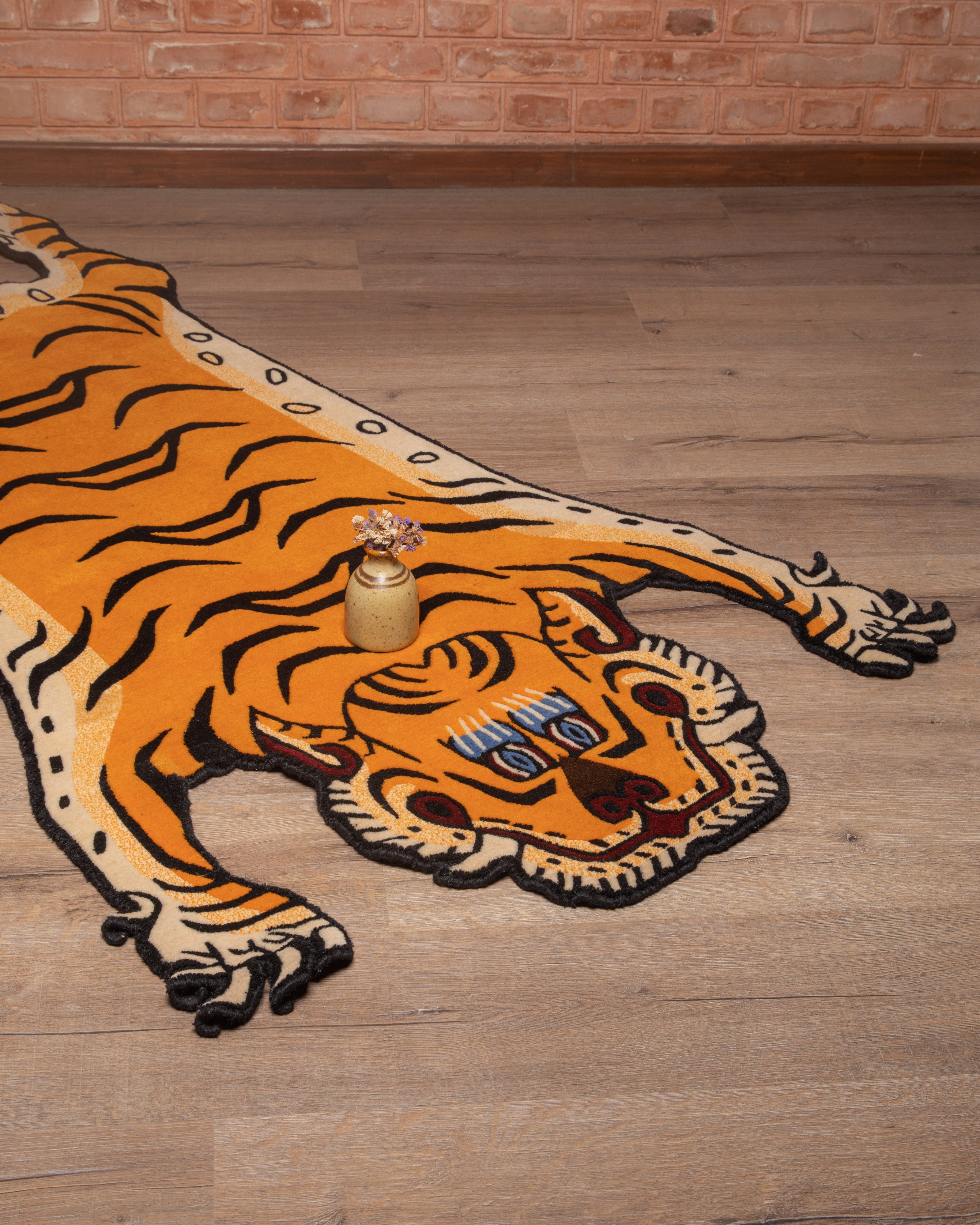 Tiger Rug for Home Decor | Tibetan Wool Rug