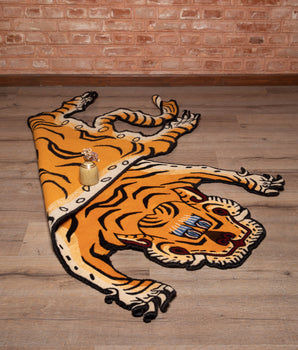 Tiger Rug for Home Decor | Tibetan Wool Rug