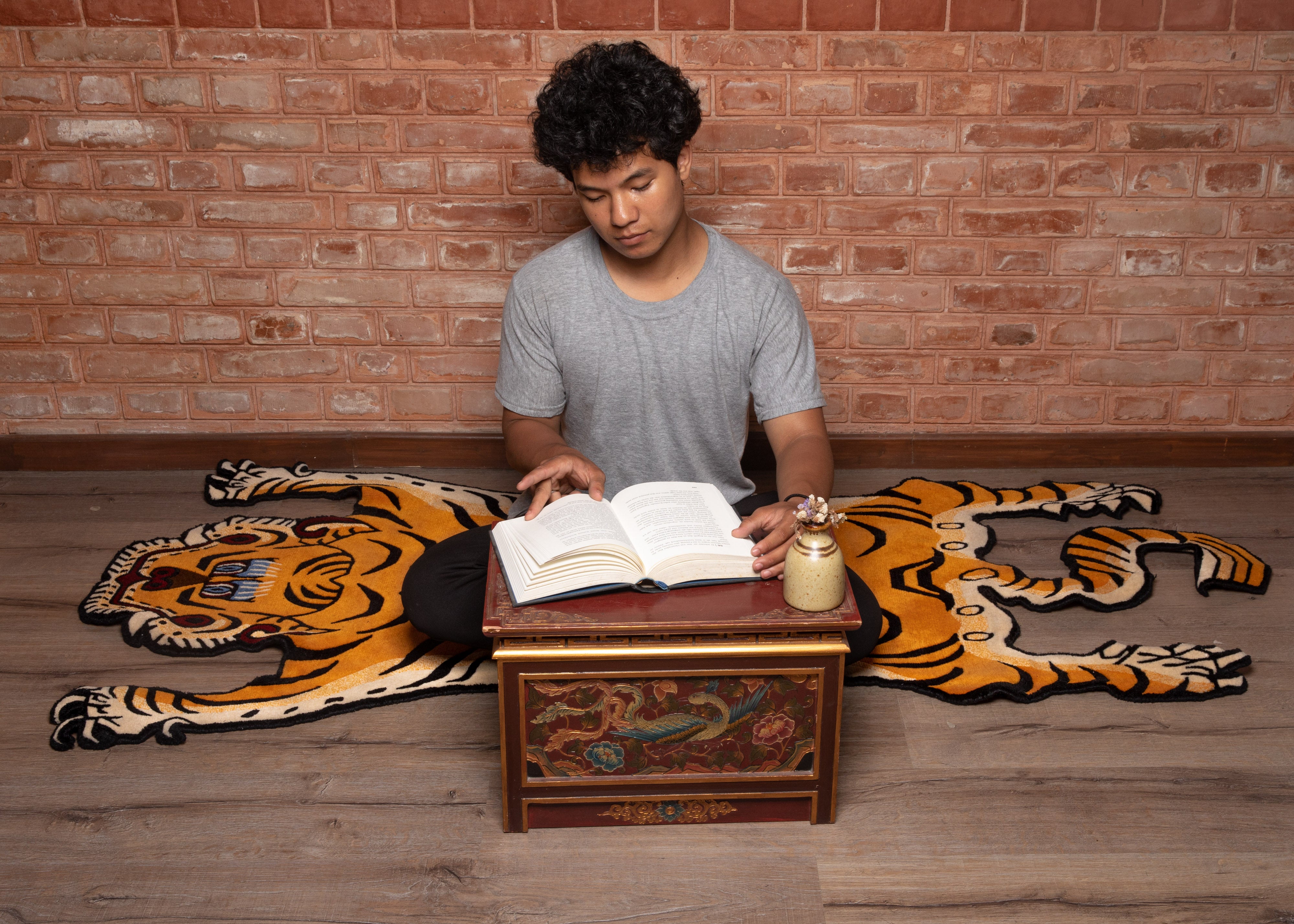 Tiger Rug for Home Decor | Tibetan Wool Rug