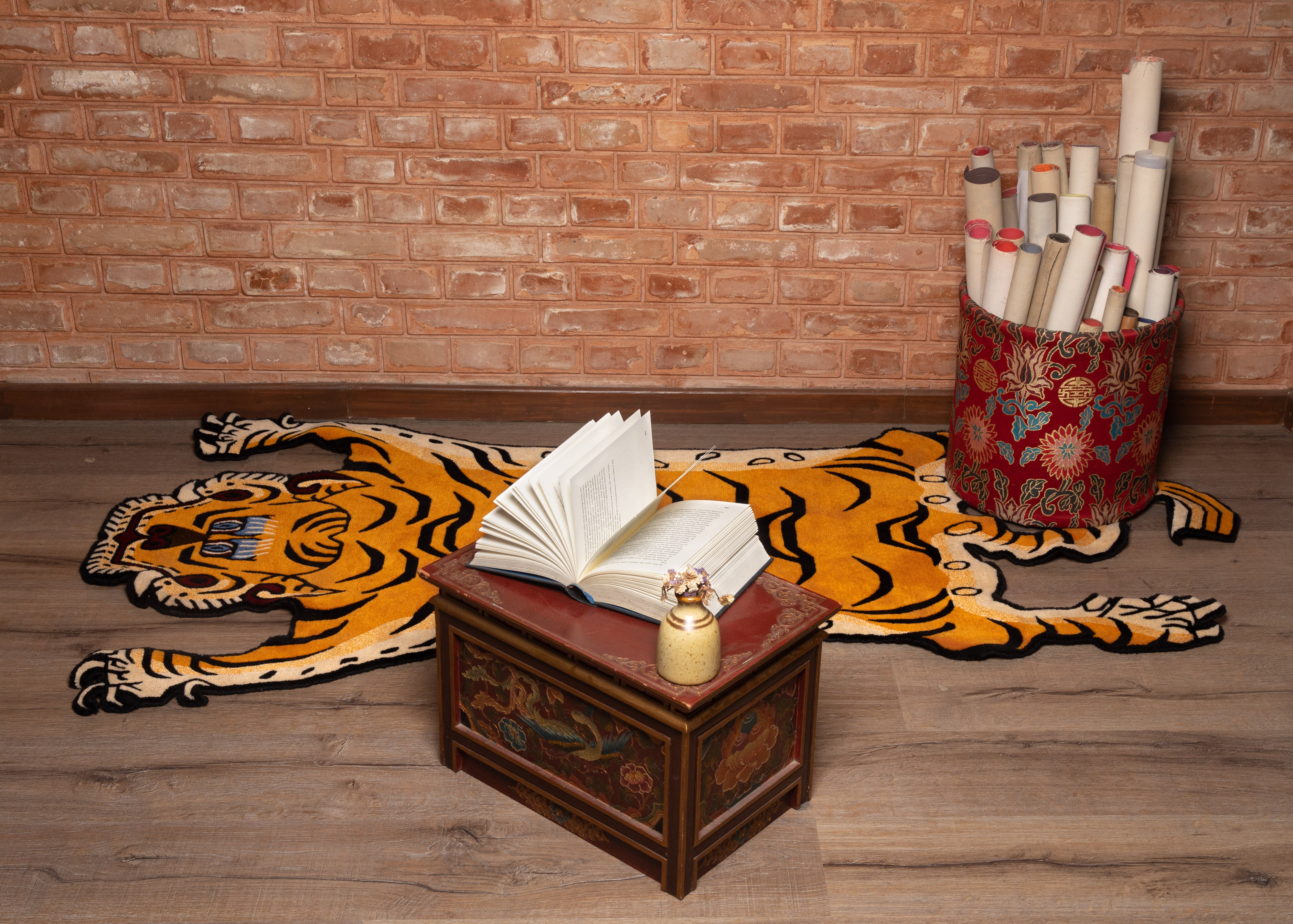 Tiger Rug for Home Decor | Tibetan Wool Rug