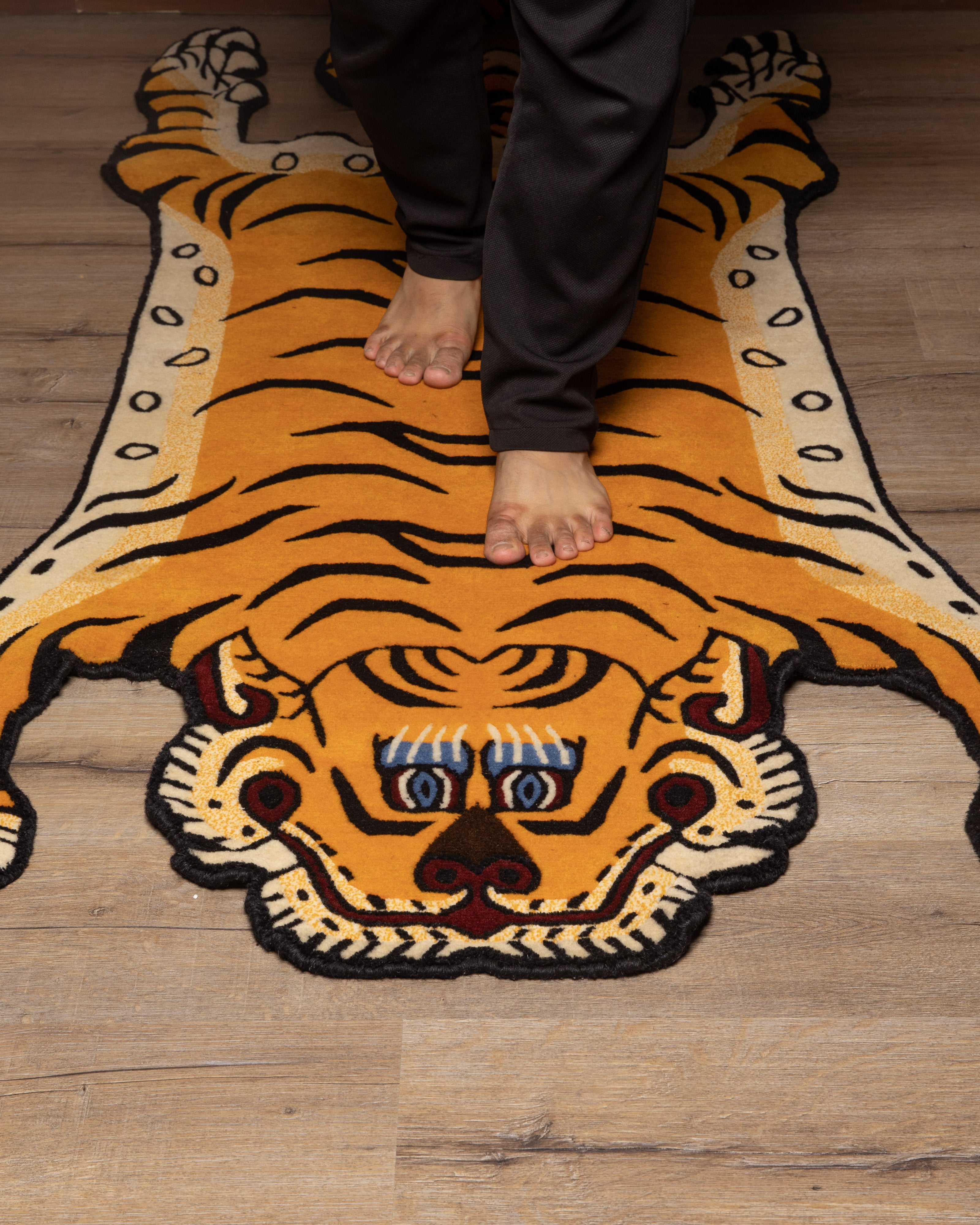 Tiger Rug for Home Decor | Tibetan Wool Rug