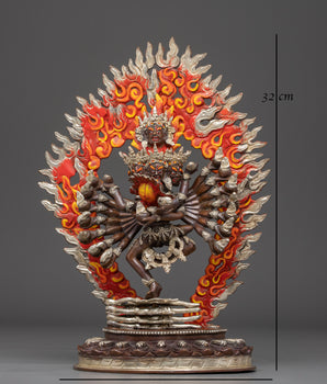 Tibetan Hevajra Statue | Wrathful Buddhist Deity