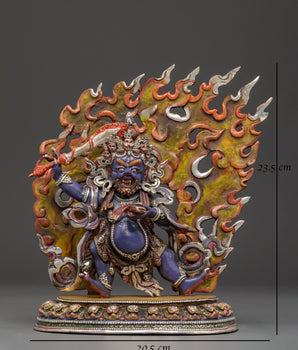 Semi-Wrathful Black Manjushri Statue | Tibetan Purification Deity