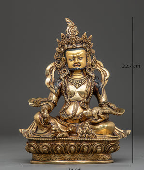 Golden Wealth Deity Dzambhala Statue | The Lord of Abundance