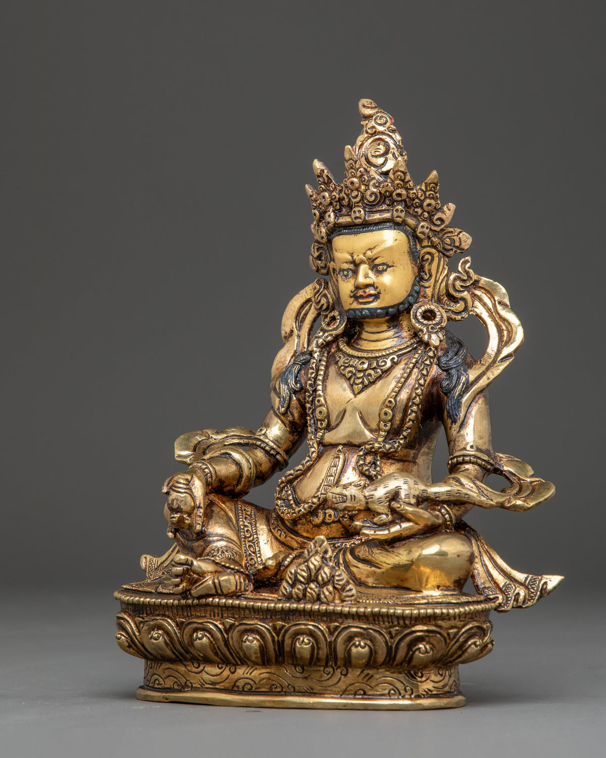 Golden Wealth Deity Dzambhala Statue | The Lord of Abundance