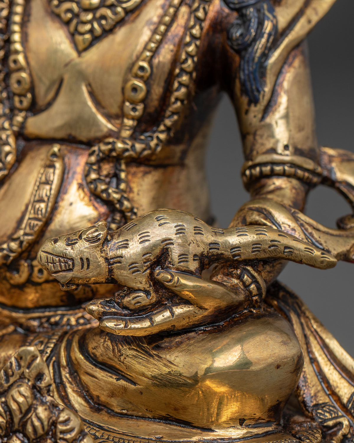 Golden Wealth Deity Dzambhala Statue | The Lord of Abundance