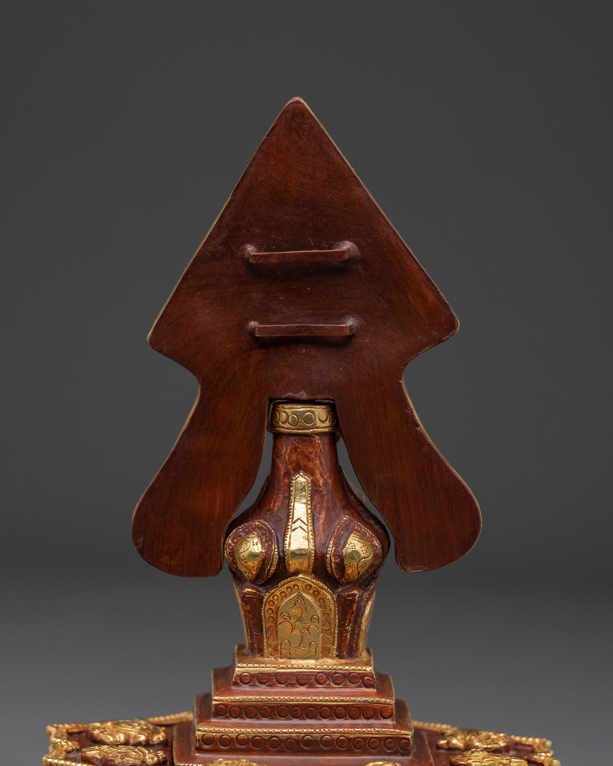 Handcrafted Tibetan Torma Offering | Copper Body, Gold Plated