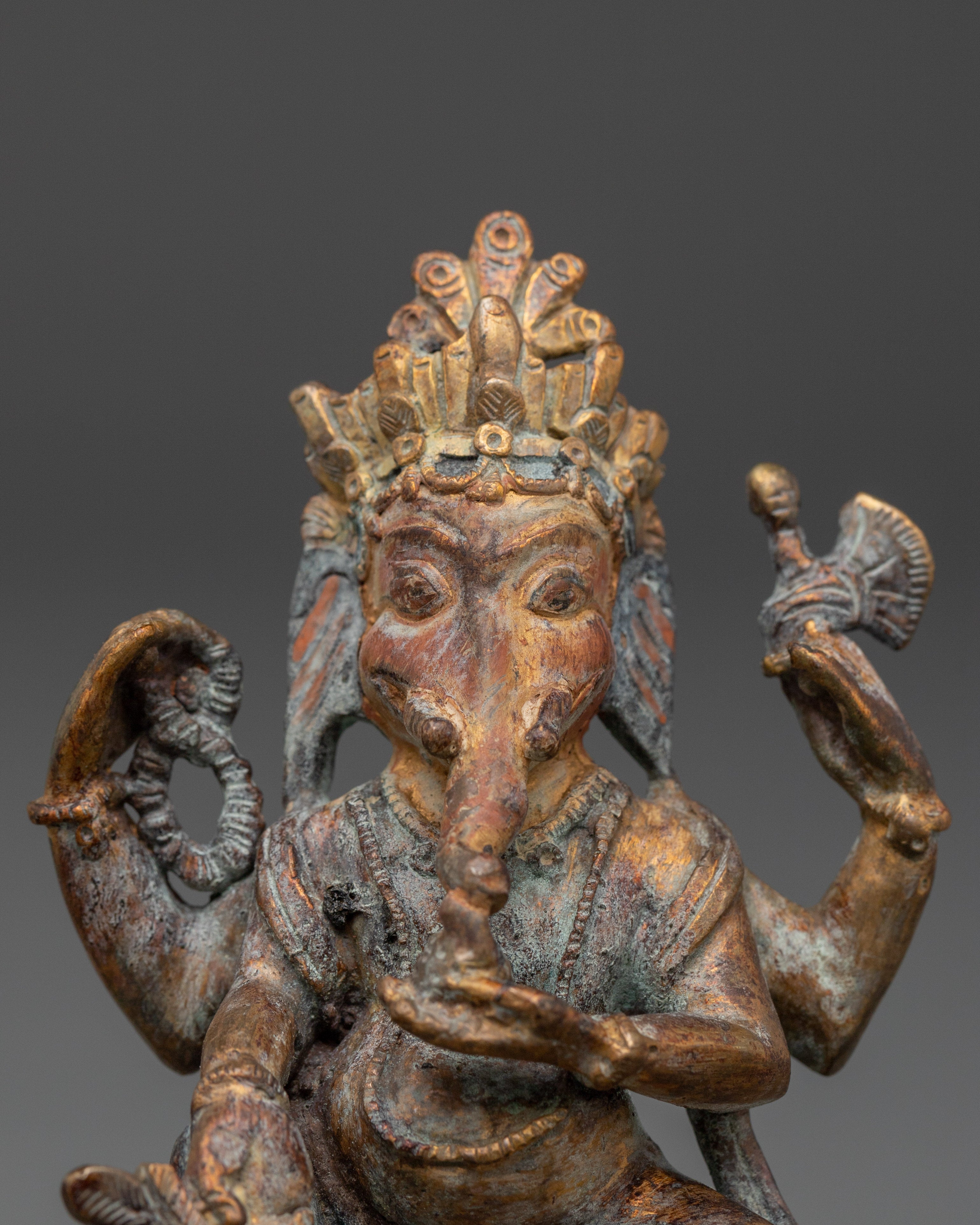 Elephant Headed Deity Ganesha Statue | Spiritual Hindu Art