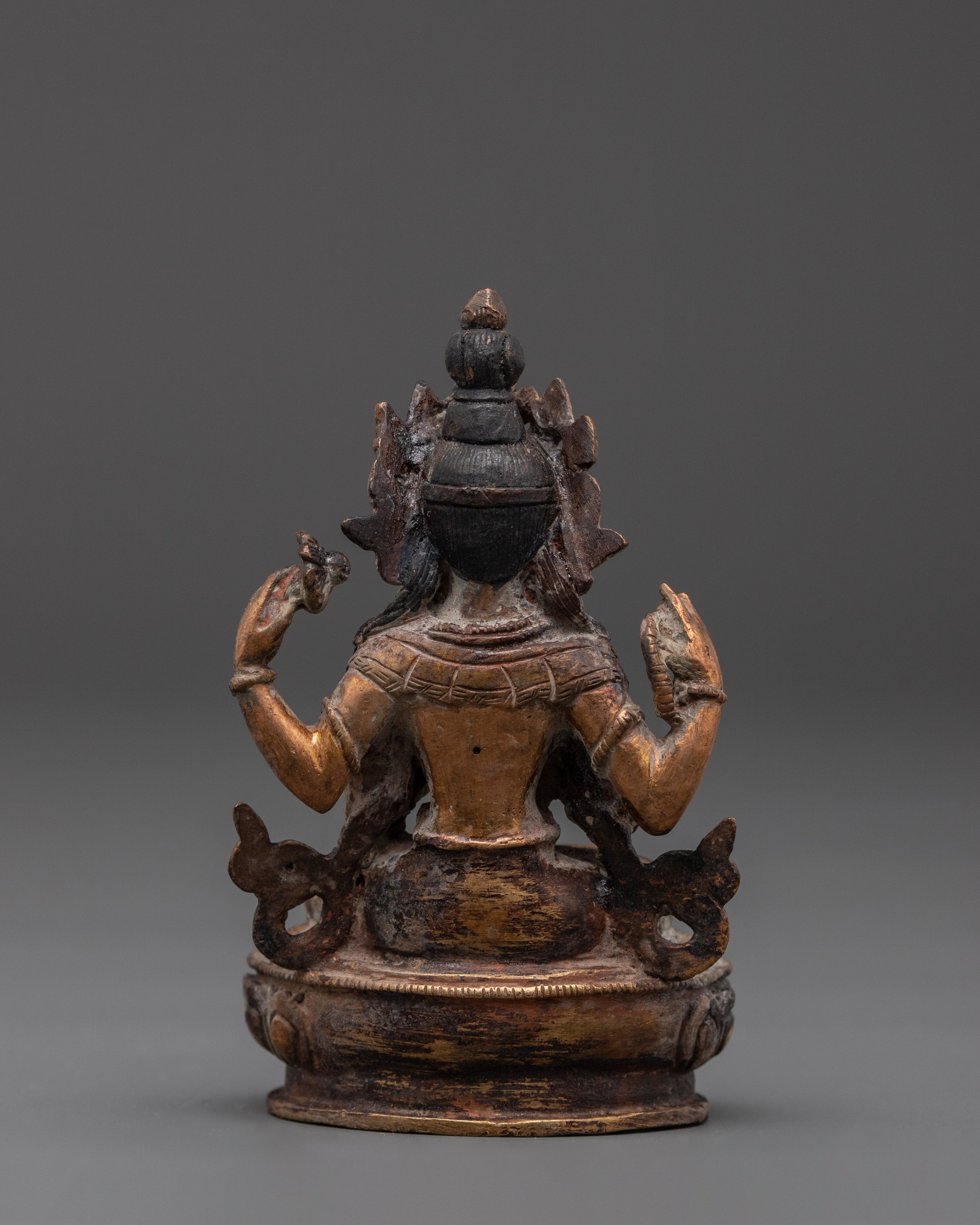 Sculpture of Four Armed Chenrezig | Symbol of Compassion & Wisdom