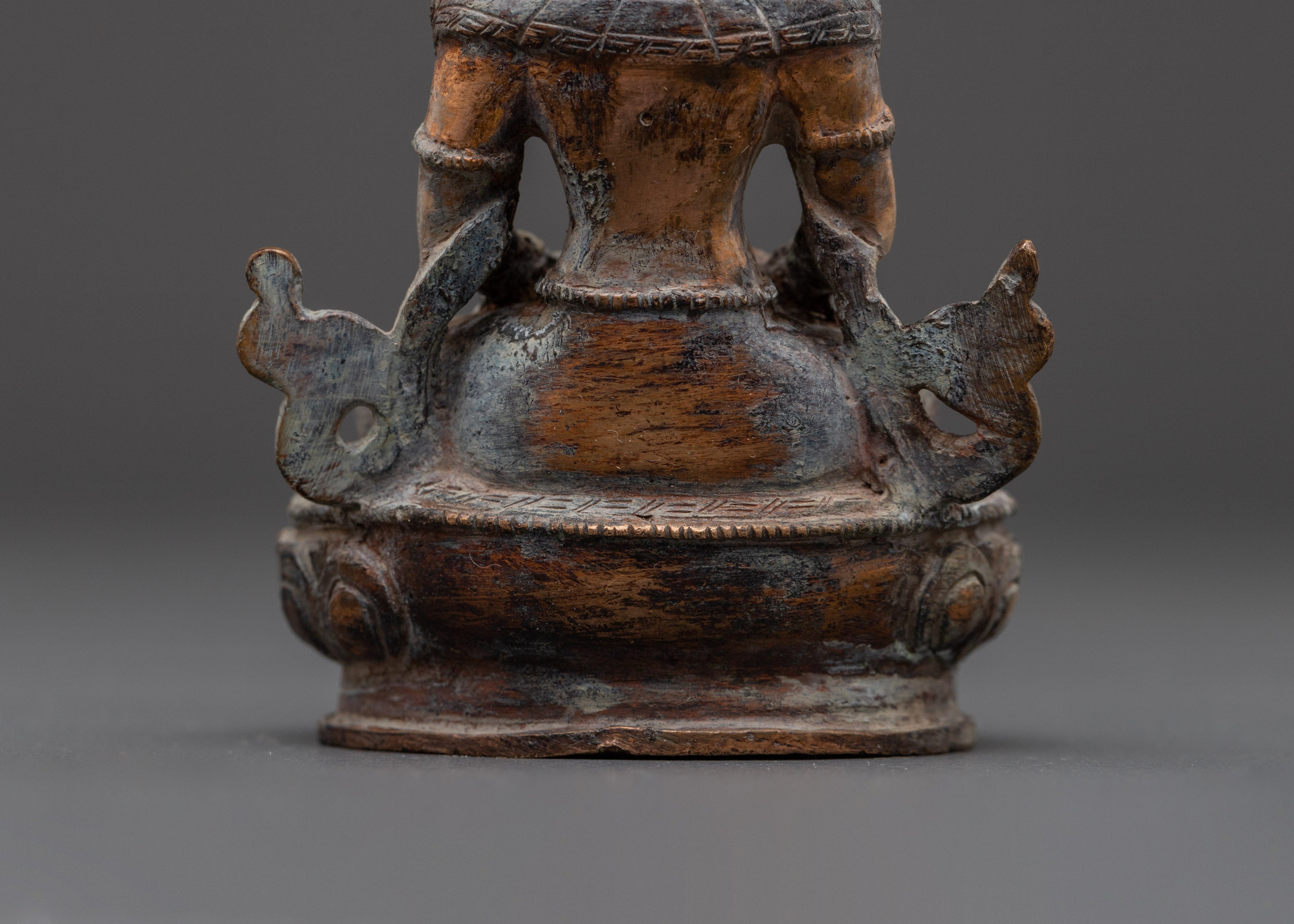 Traditional Tibetan Sculpture of Amitayus Buddha | Sacred Spiritual Artwork