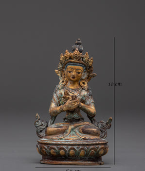Copper Vajradhara Tantra Buddha Statue | Tibetan Buddhist Art for Meditation