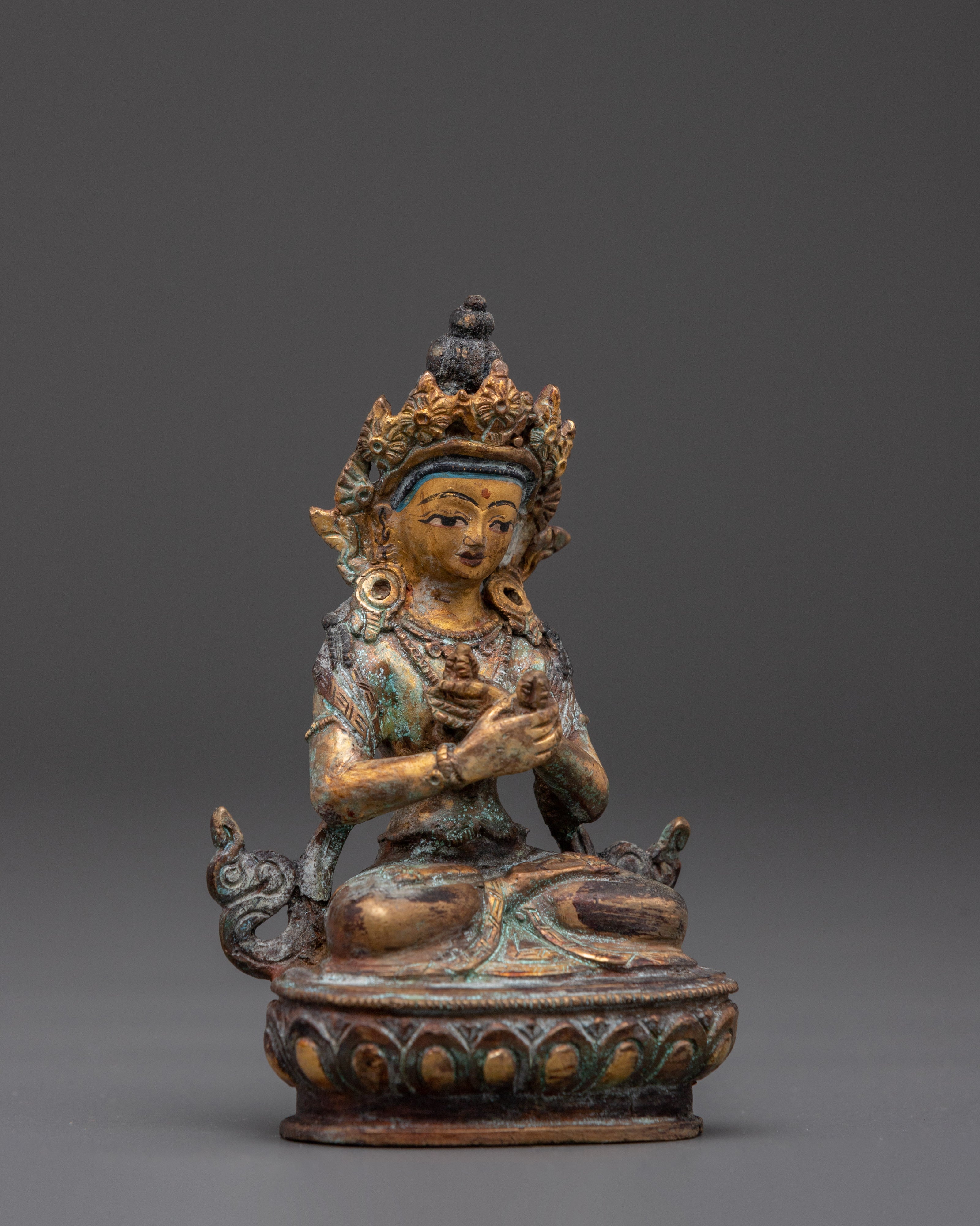 Copper Vajradhara Tantra Buddha Statue | Tibetan Buddhist Art for Meditation
