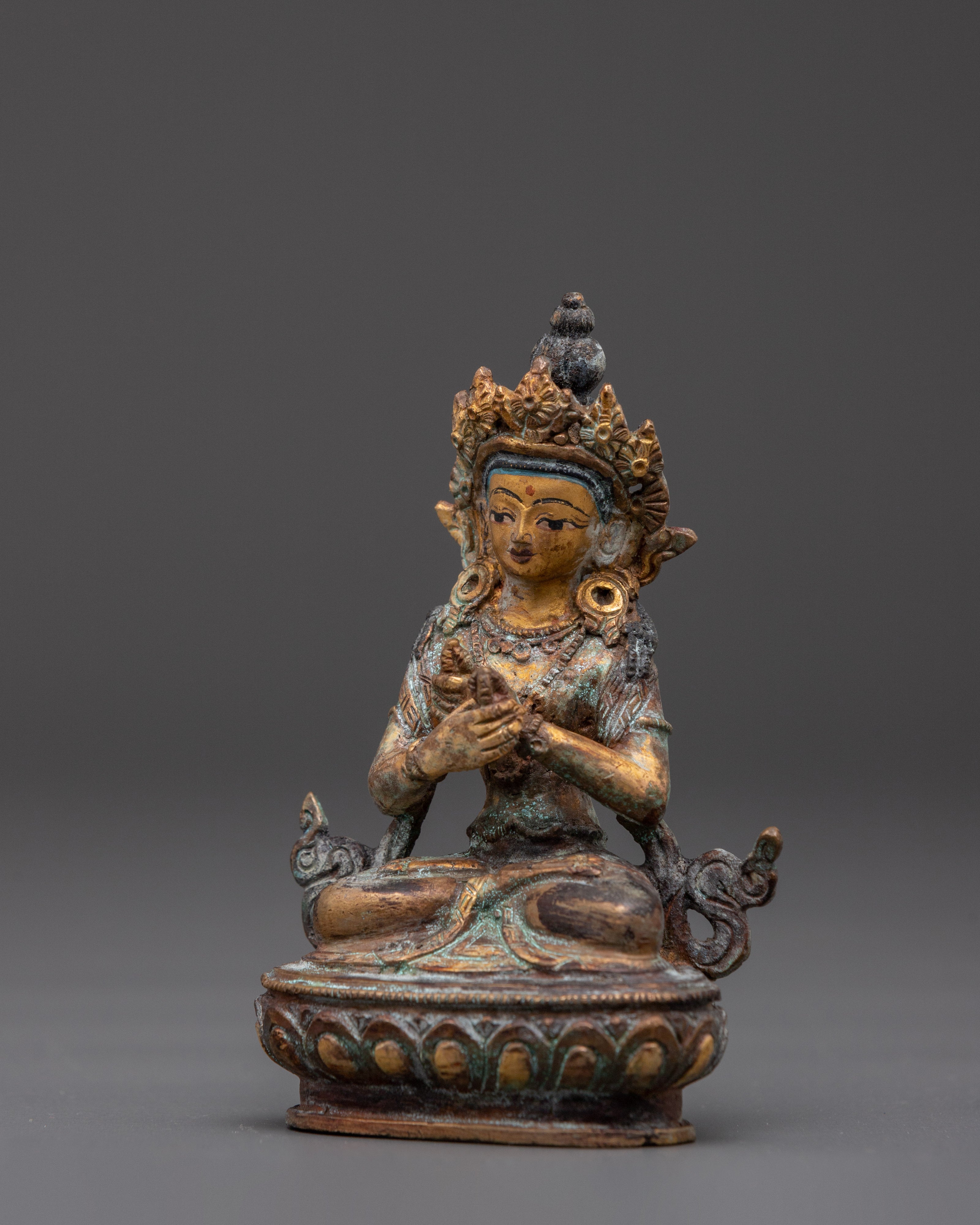 Copper Vajradhara Tantra Buddha Statue | Tibetan Buddhist Art for Meditation