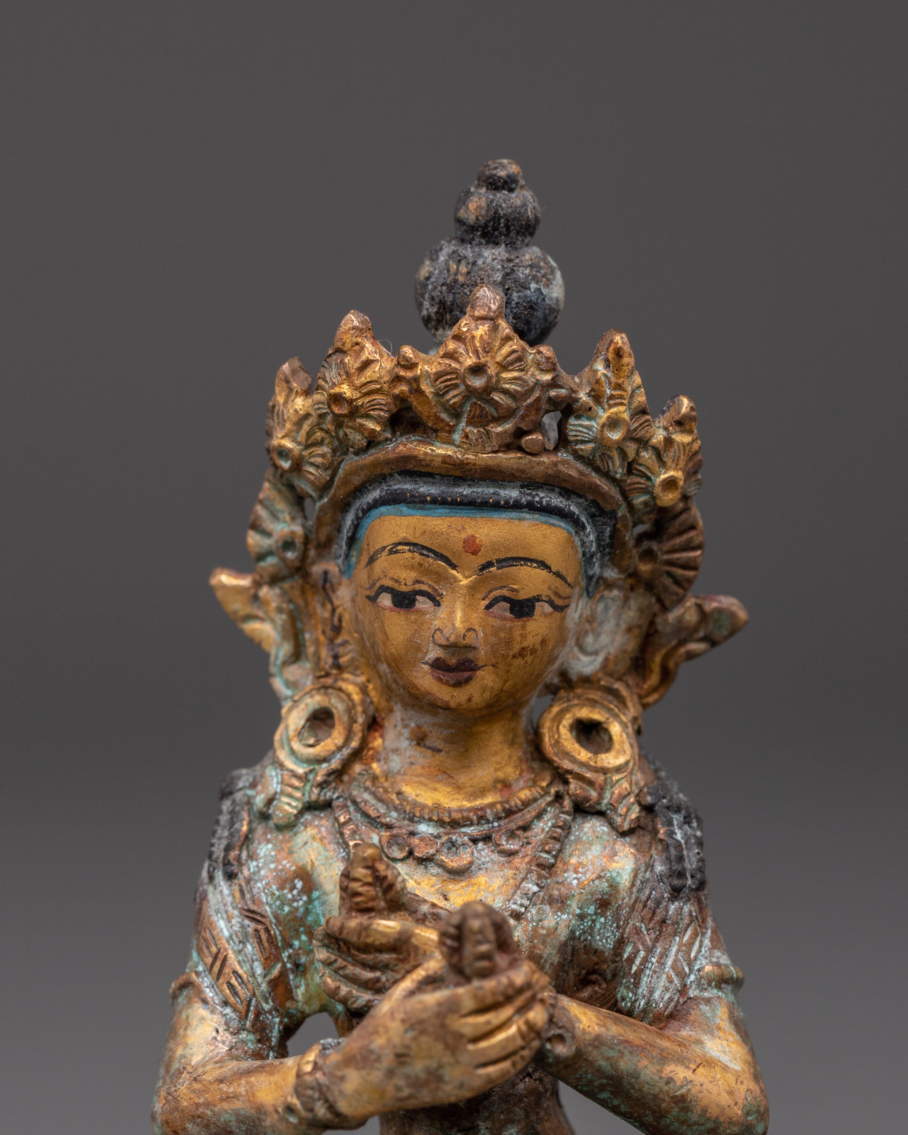 Copper Vajradhara Tantra Buddha Statue | Tibetan Buddhist Art for Meditation