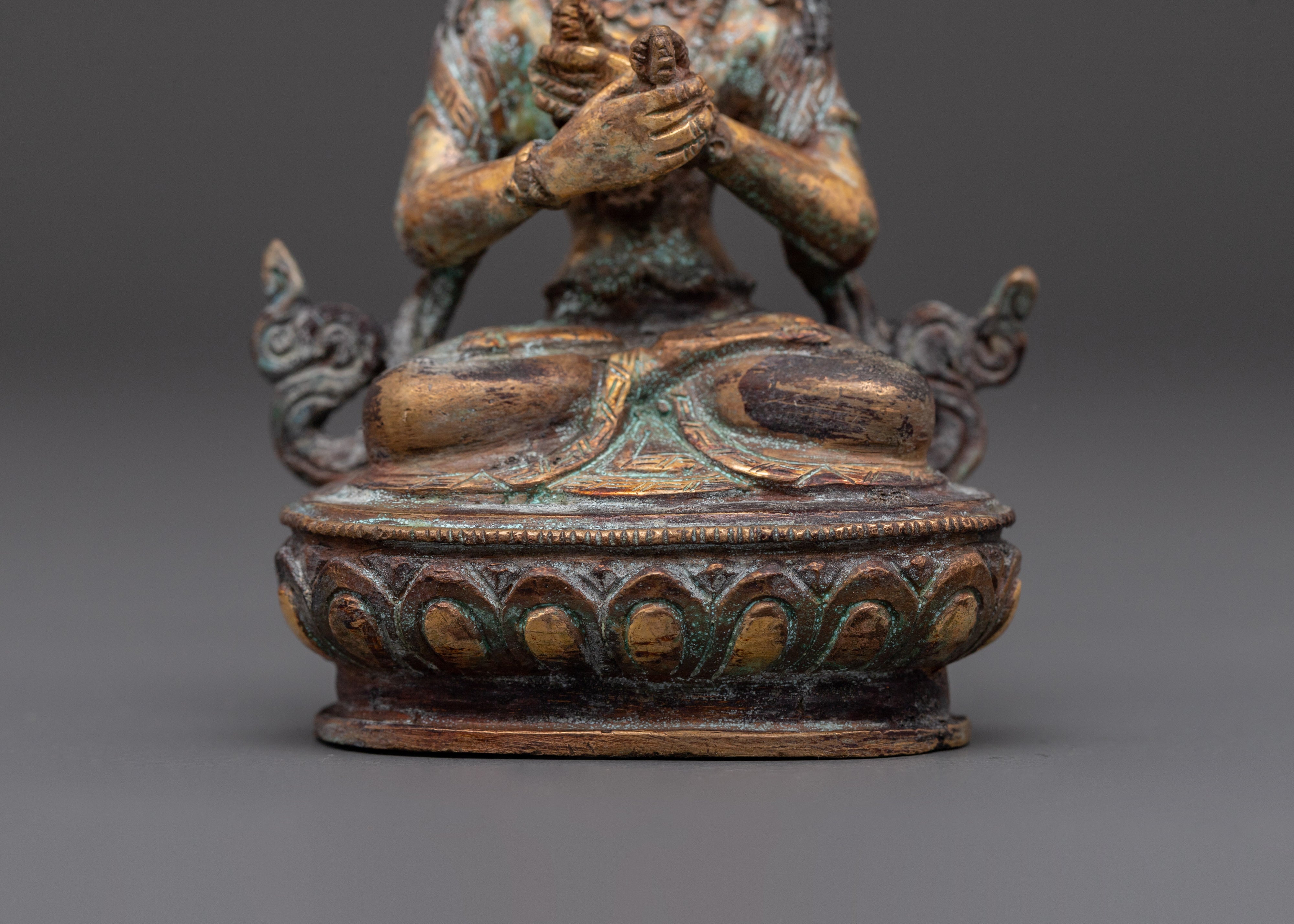 Copper Vajradhara Tantra Buddha Statue | Tibetan Buddhist Art for Meditation