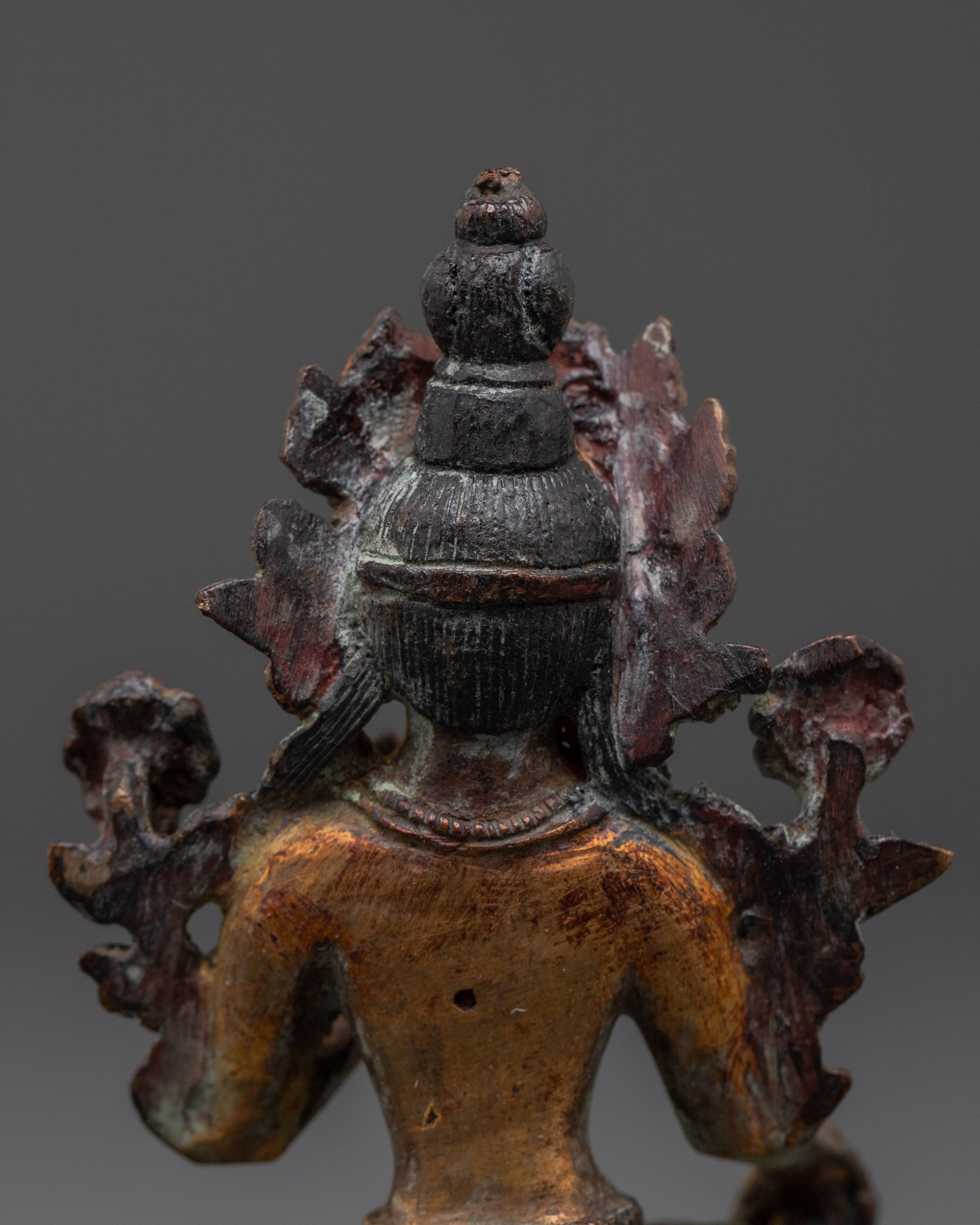 Sacred Divine White Tara Sculpture | Traditional Copper Tibetan Artwork