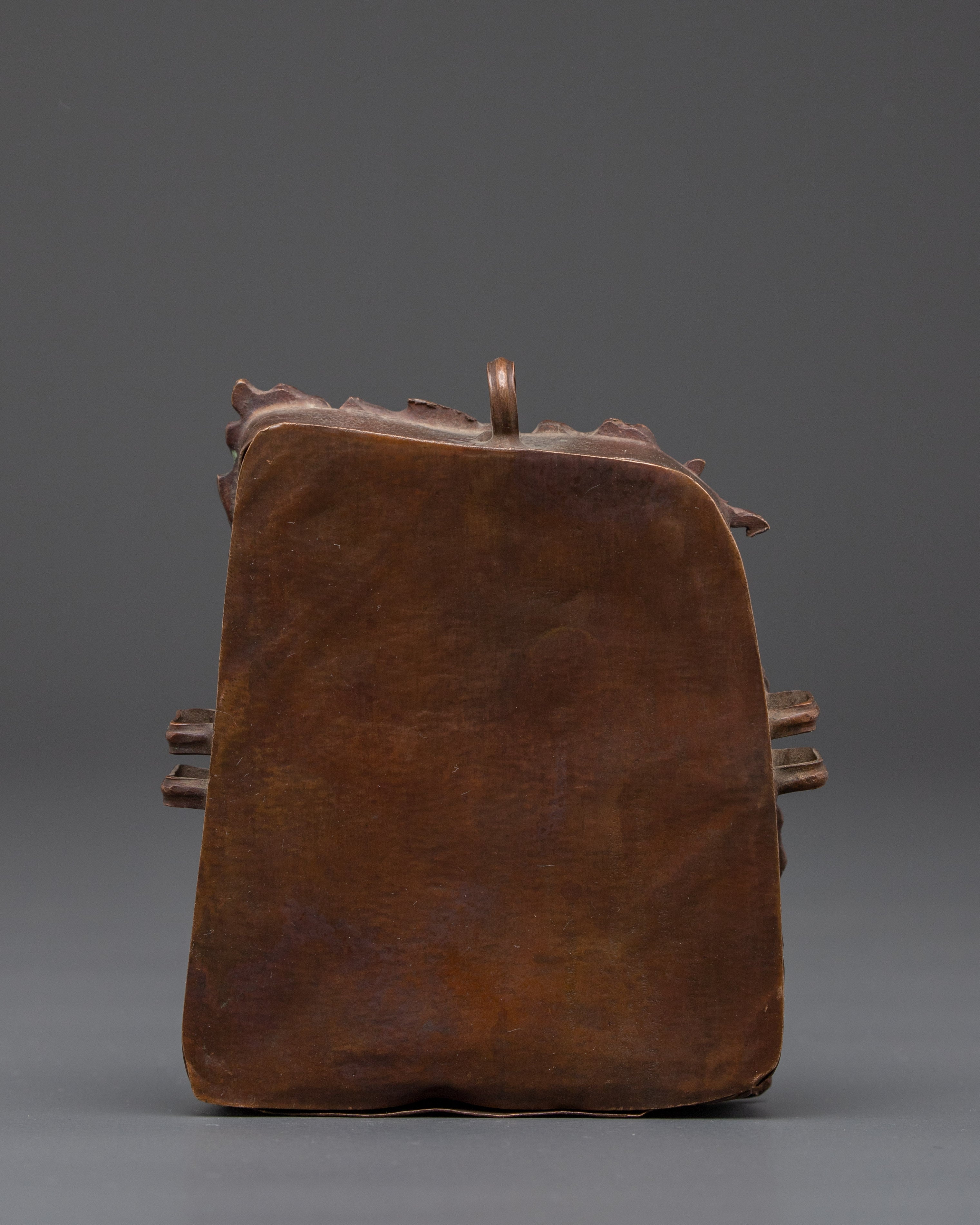 Spiritual Yamantaka Buddhist Ghau Box | Handcrafted Oxidized Copper Shrine