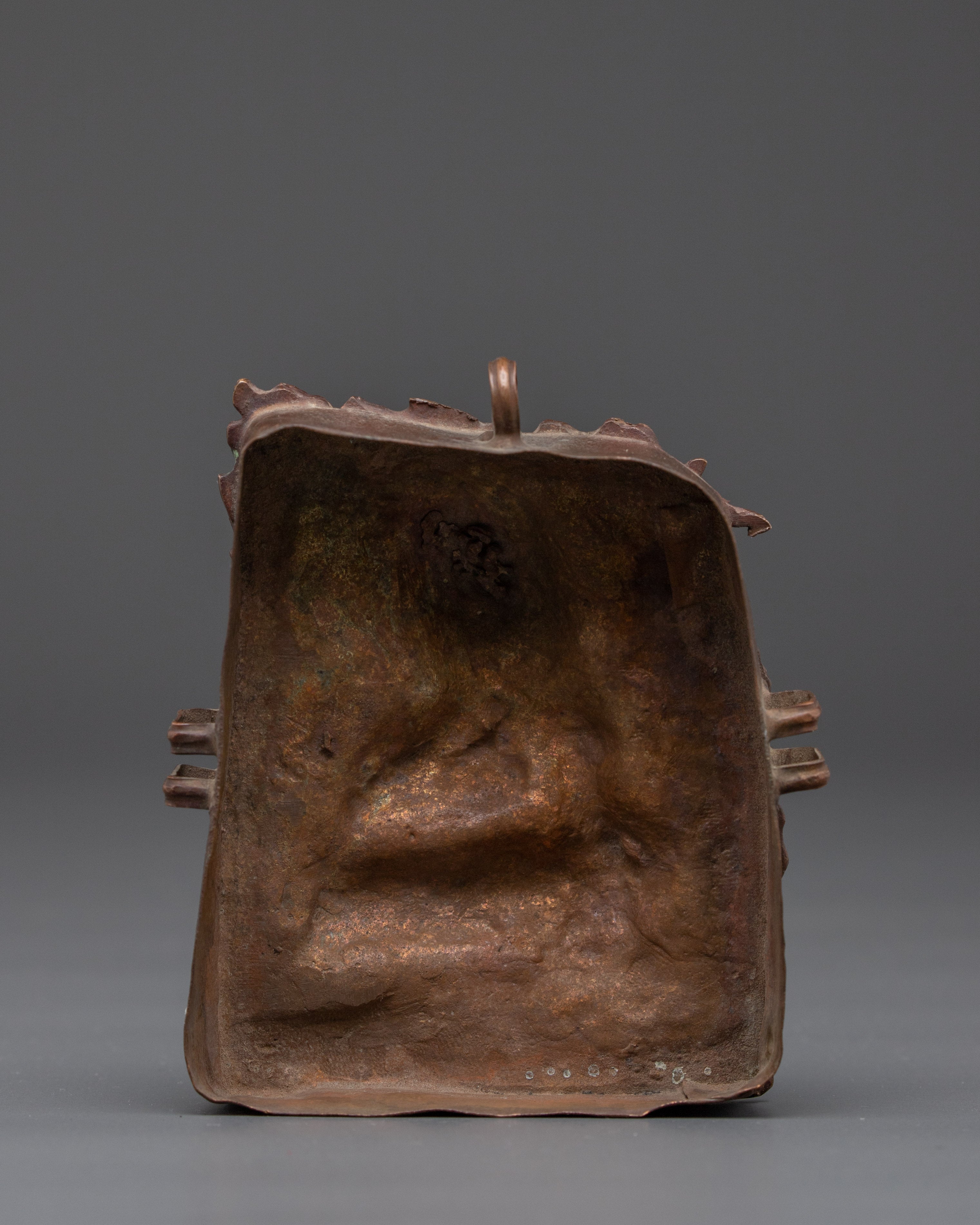 Spiritual Yamantaka Buddhist Ghau Box | Handcrafted Oxidized Copper Shrine