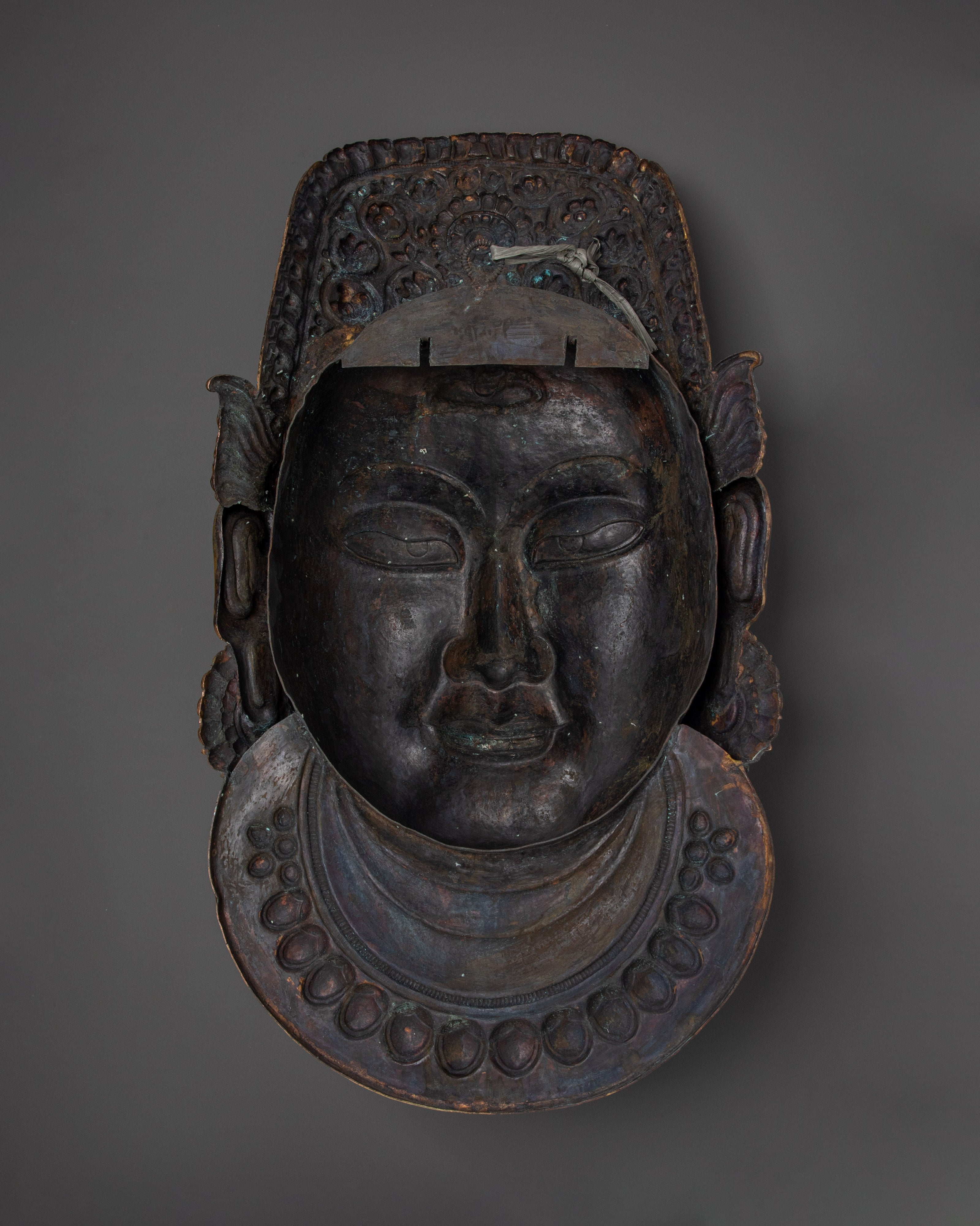 Gold Plated Indra Face Wall Art | Lord of Rain