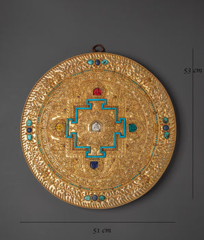 Mandala Wall Art with Turquoise | Mandala Wall Hanging