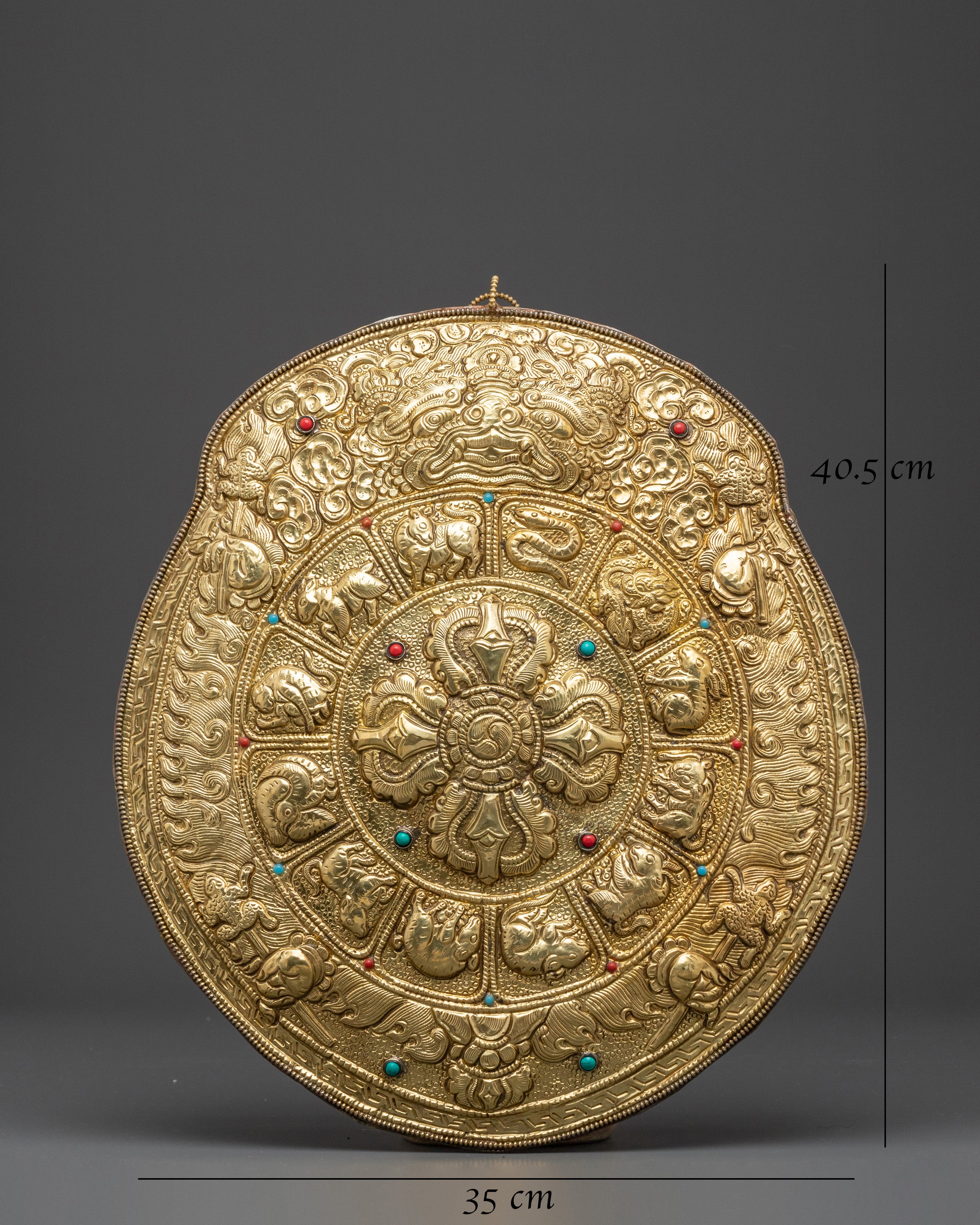 Tibetan Brass Vajra Wall Hanging | A Stunning Symbol of Tibetan Buddhism