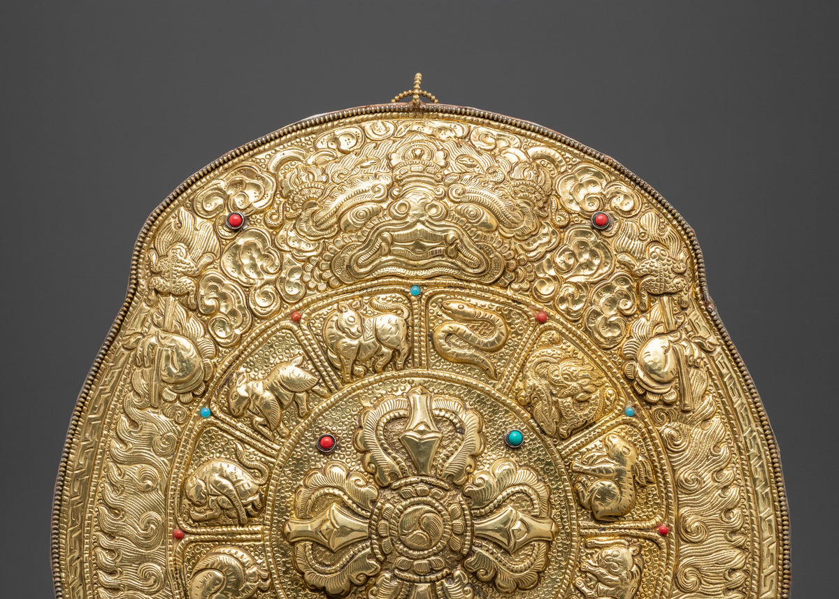 Tibetan Brass Vajra Wall Hanging | A Stunning Symbol of Tibetan Buddhism