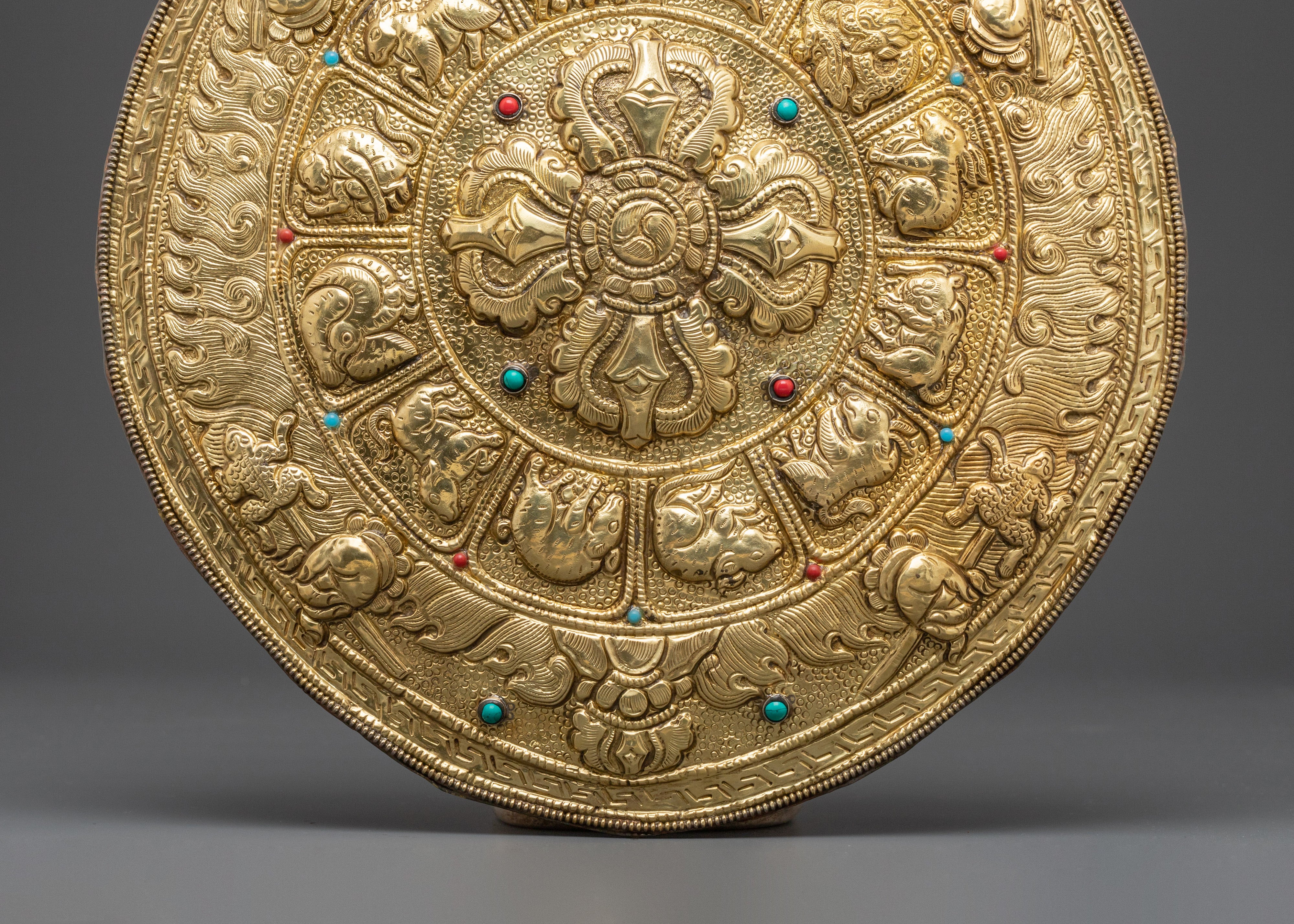 Tibetan Brass Vajra Wall Hanging | A Stunning Symbol of Tibetan Buddhism