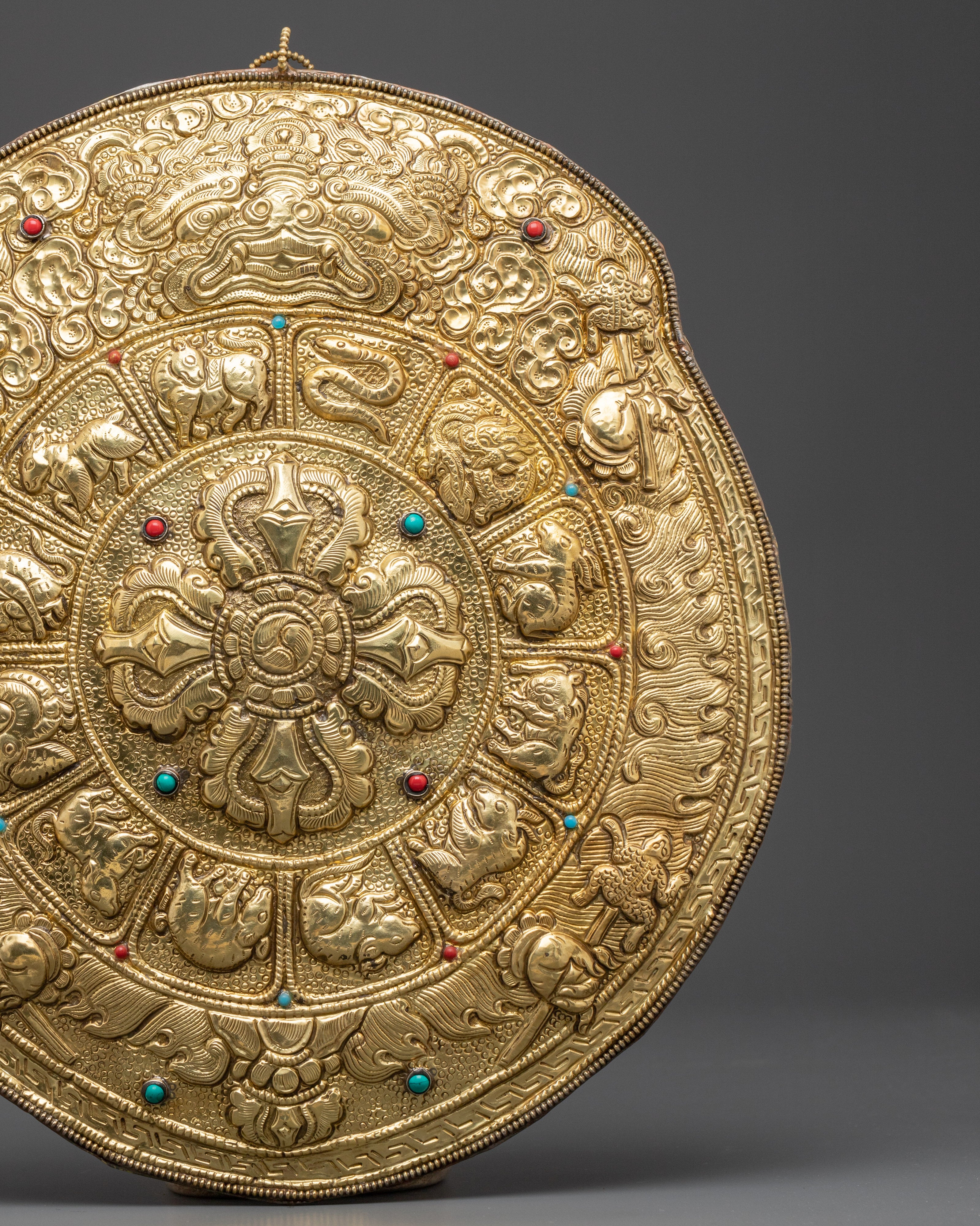 Tibetan Brass Vajra Wall Hanging | A Stunning Symbol of Tibetan Buddhism