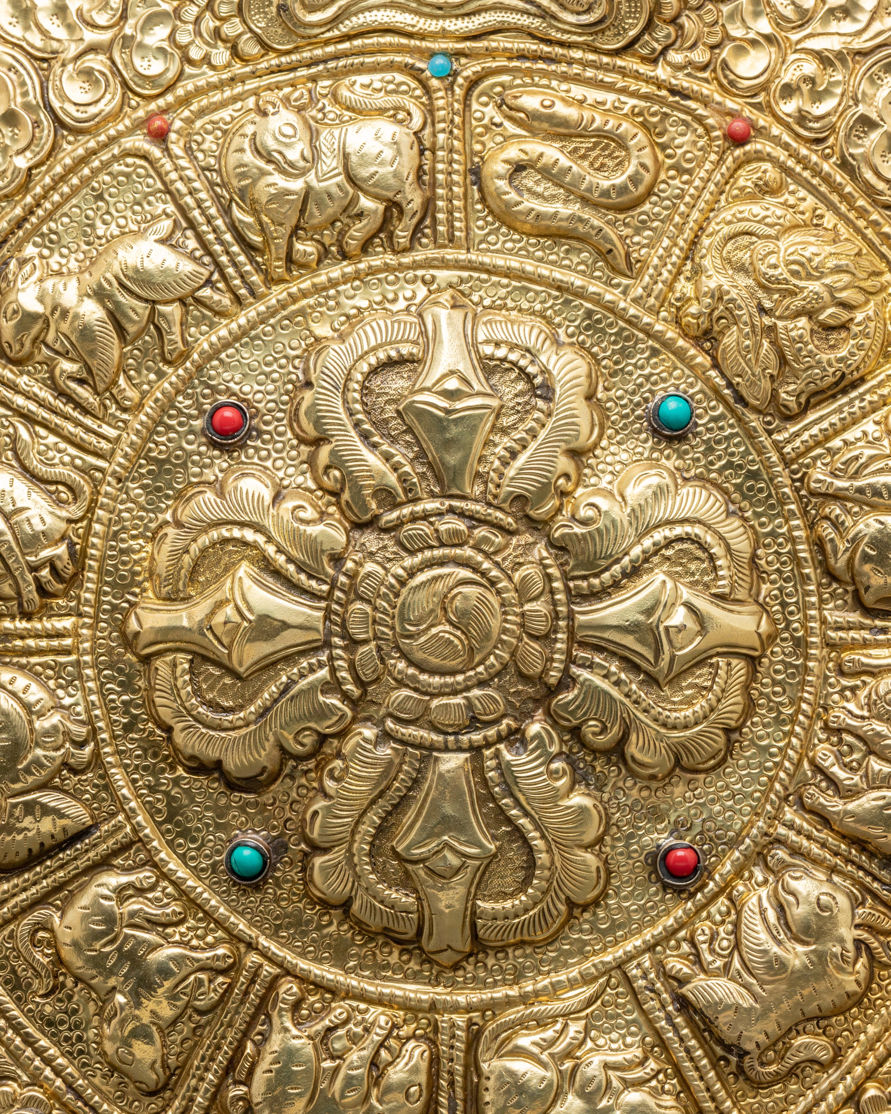 Tibetan Brass Vajra Wall Hanging | A Stunning Symbol of Tibetan Buddhism